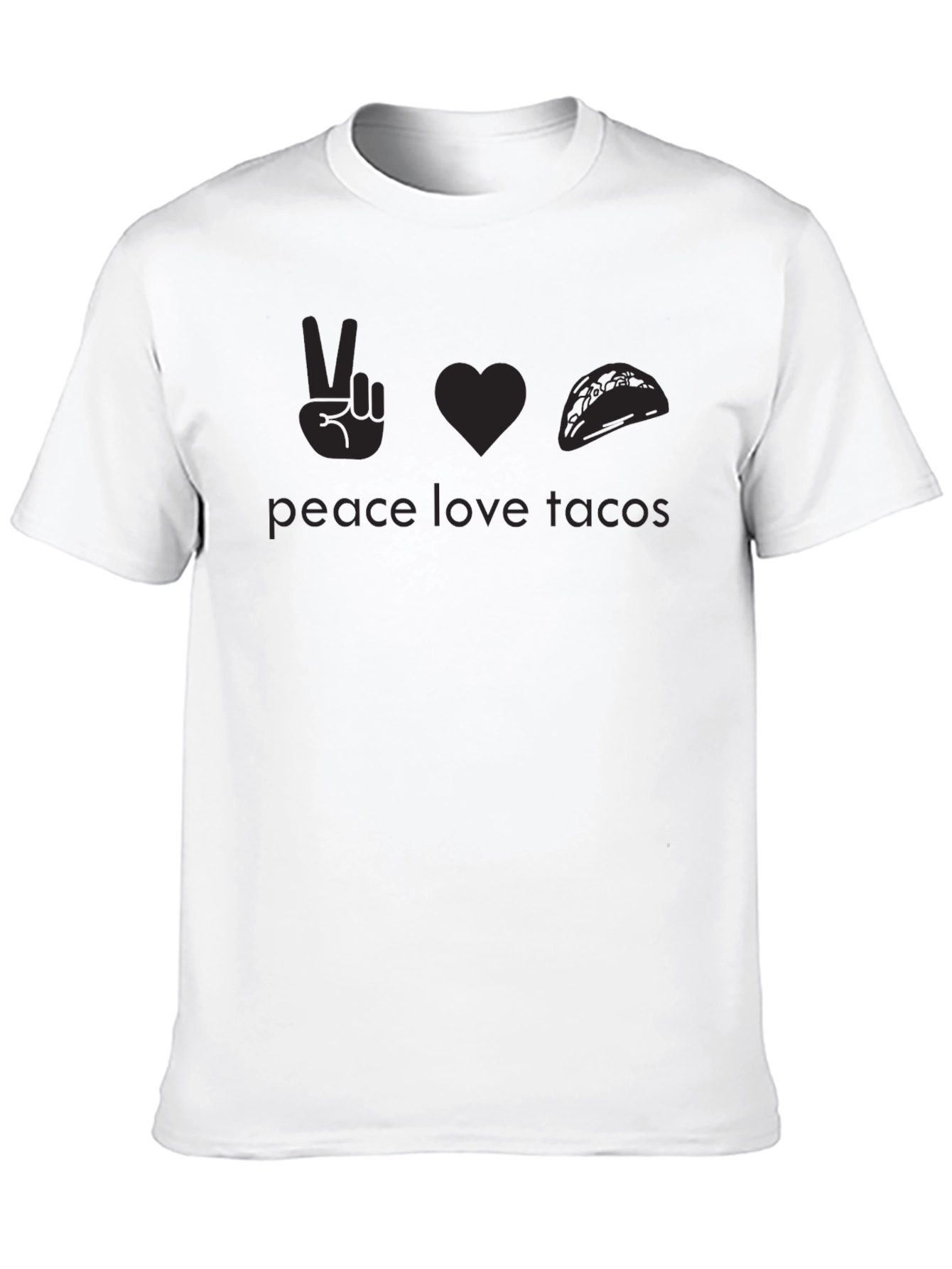 Peace Love Tacos T-Shirt - Black Graphic Tee