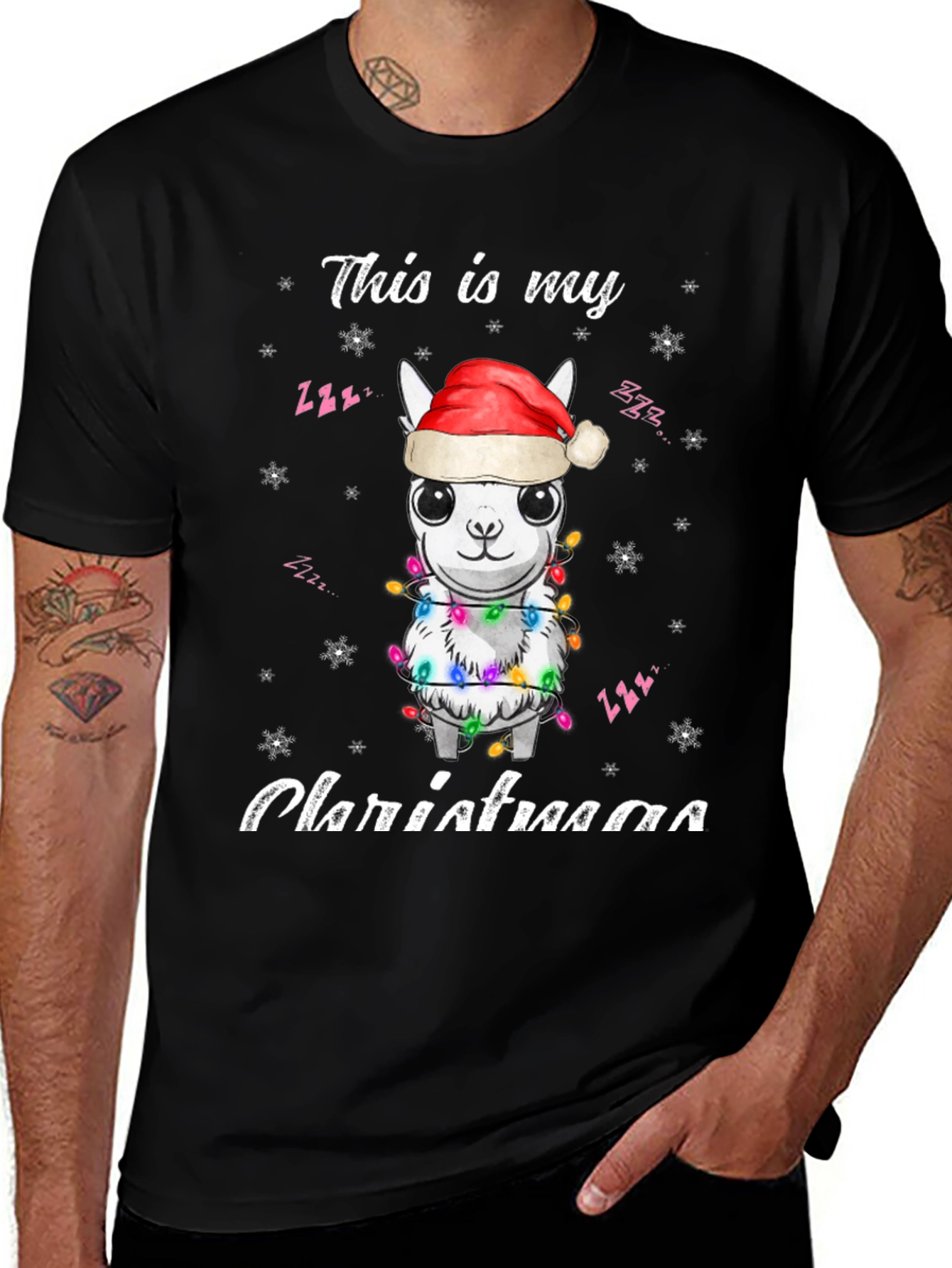 Christmas Llama T-Shirt - Holiday Festive Top