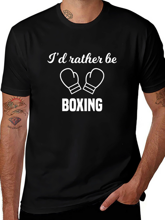 Boxing Fan T-Shirt - Id Rather Be Boxing