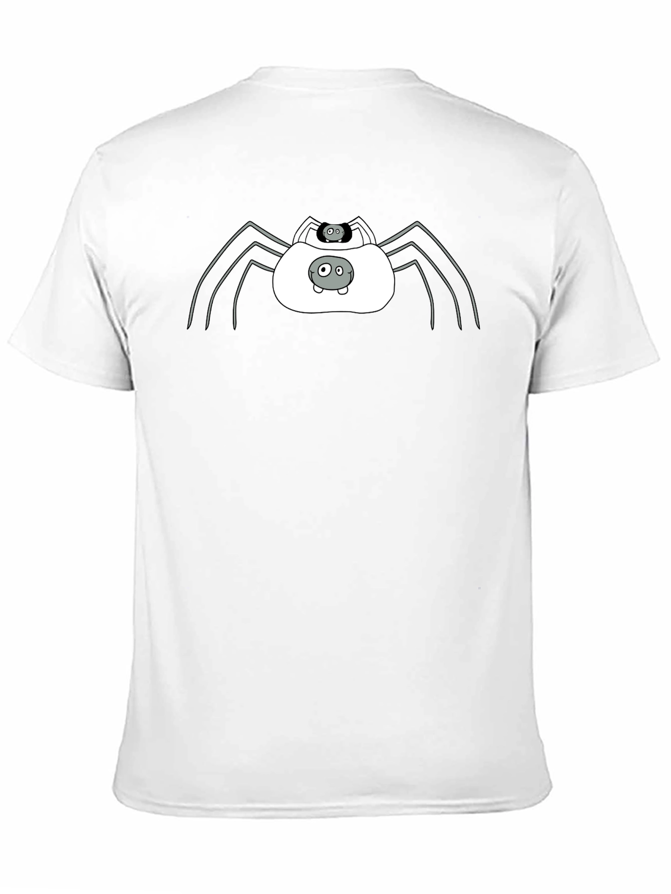 Cute Spider Graphic Tee - Black Cotton T-Shirt
