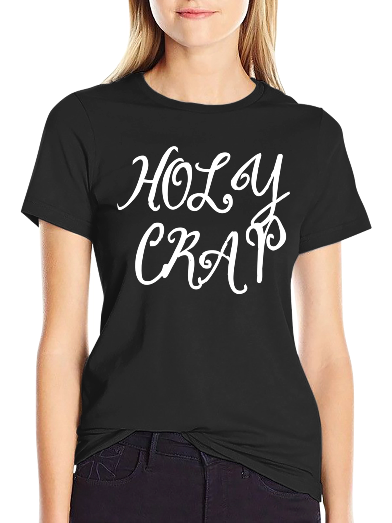 Holy Crap Graphic Tee - Black Crewneck T-Shirt