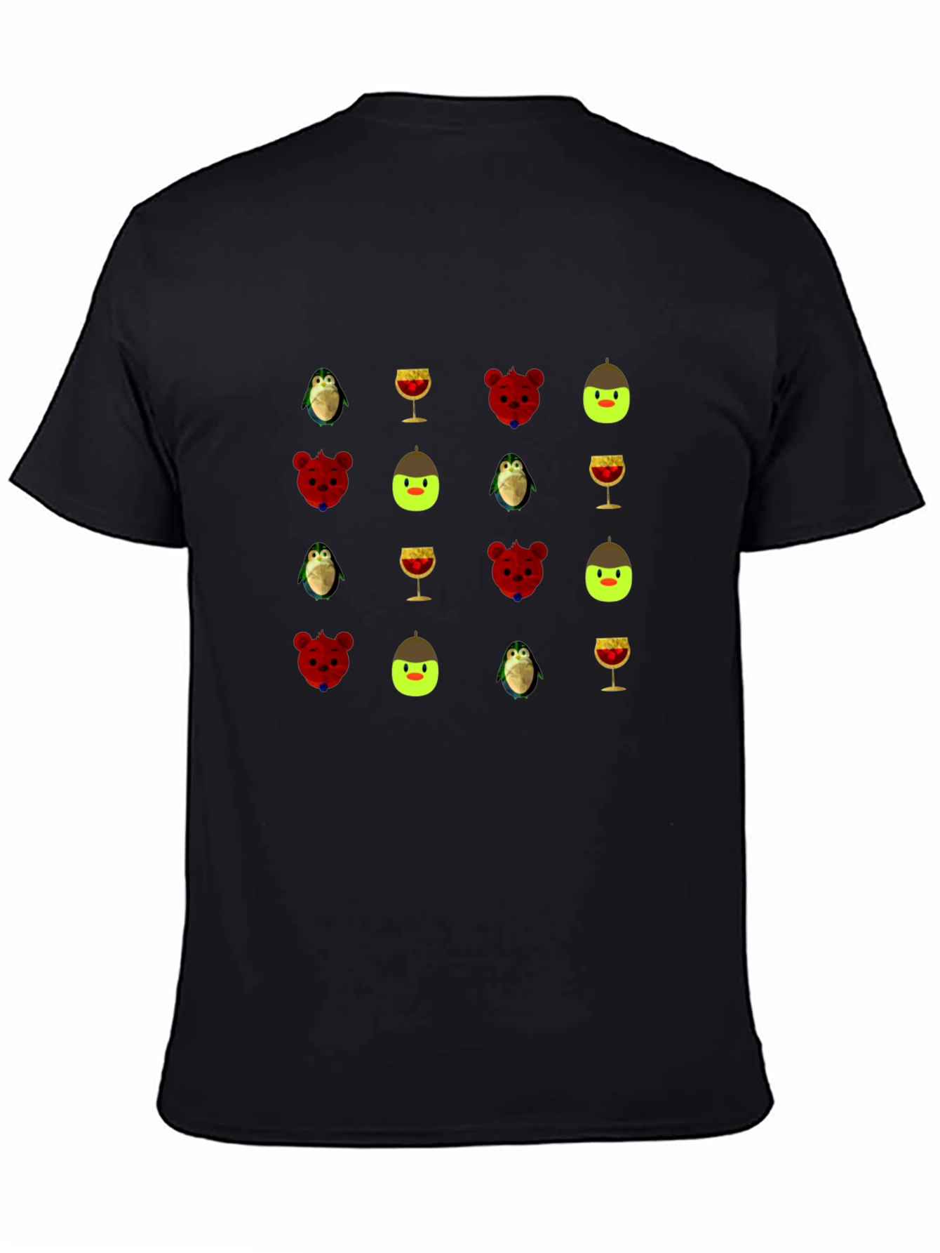 Patterned Black T-Shirt