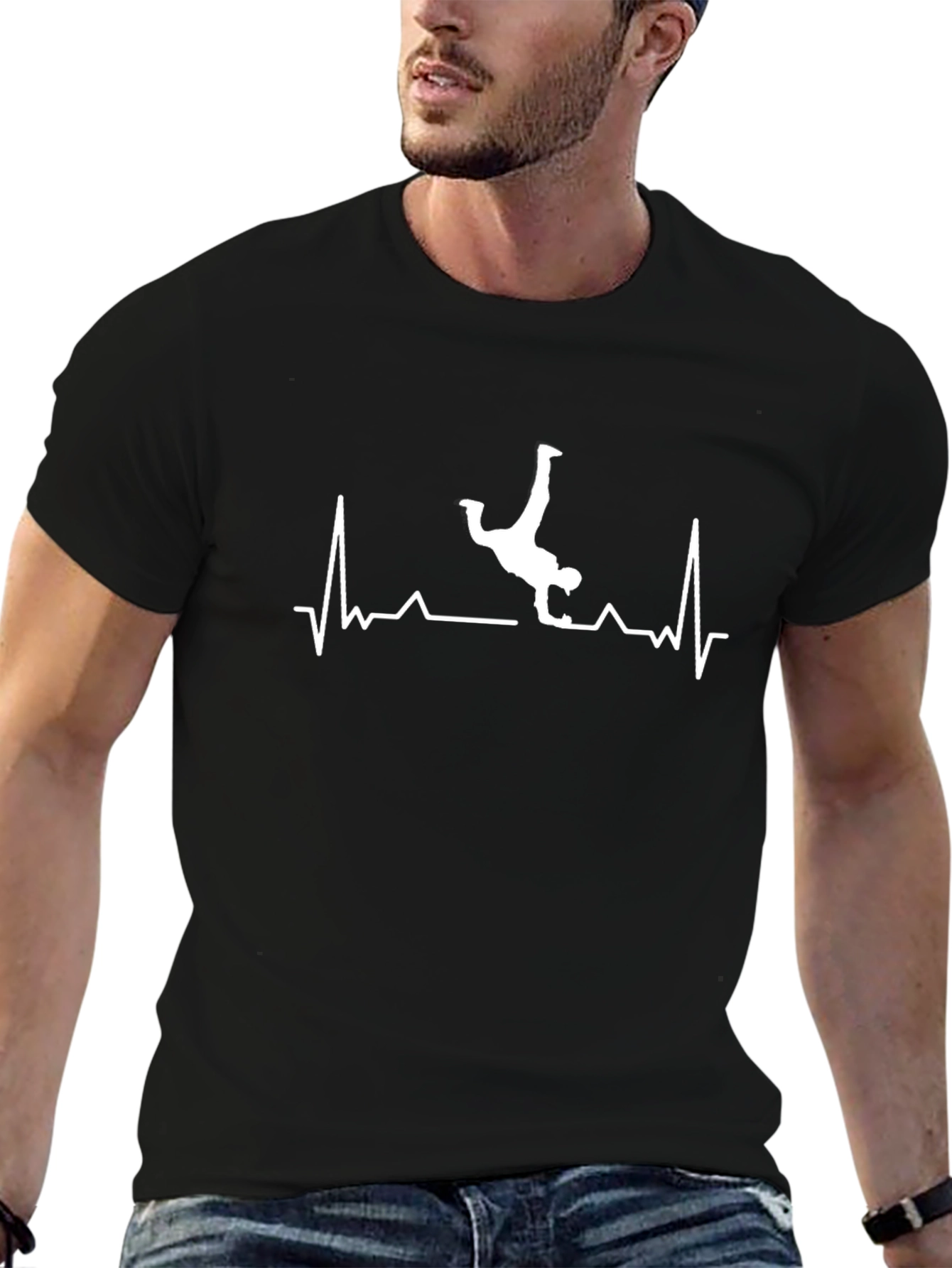 Breakdance Heartbeat T-Shirt - Cool Graphic Tee