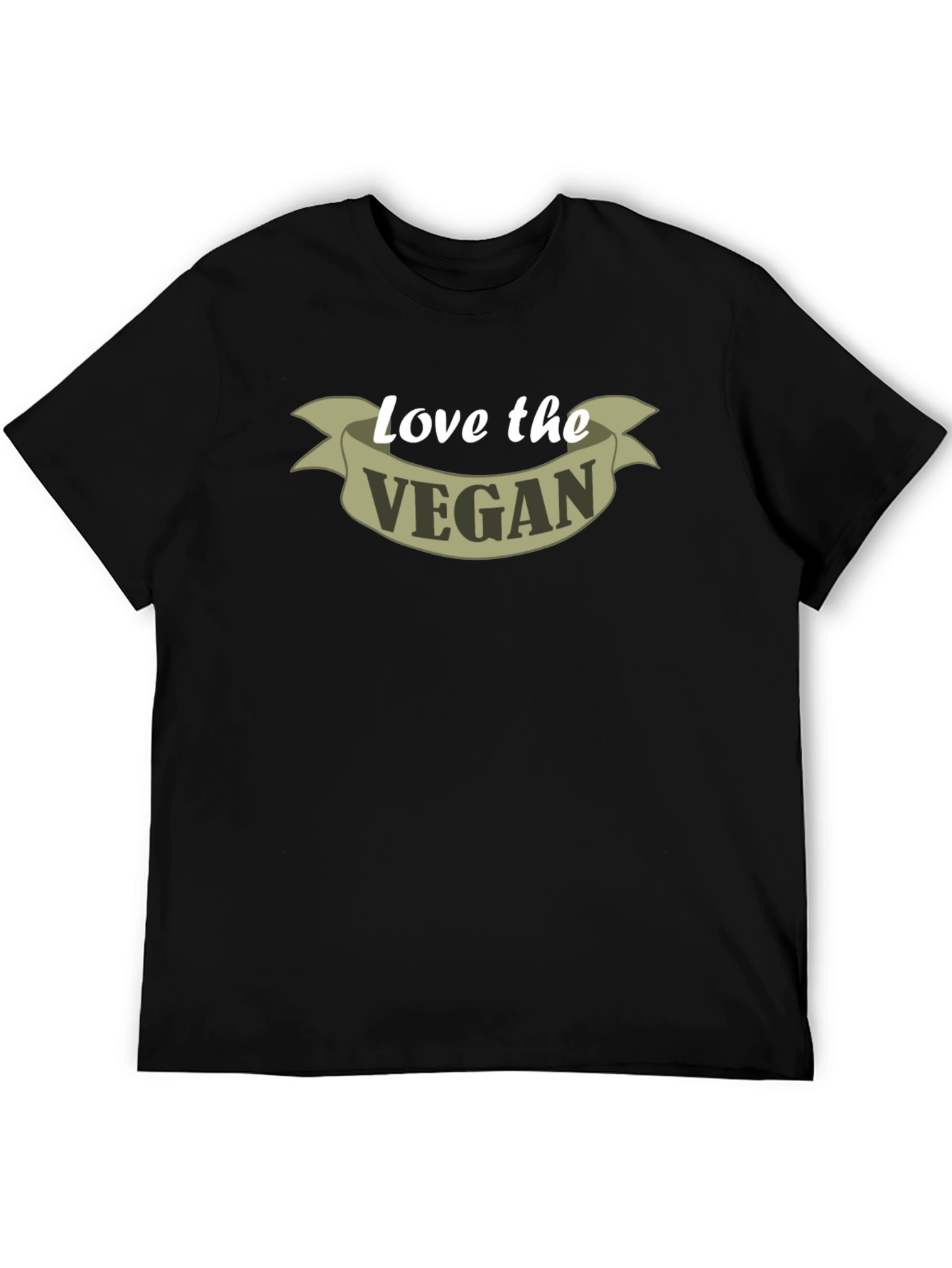 Love the Vegan T-Shirt - Black - Slogan Tee