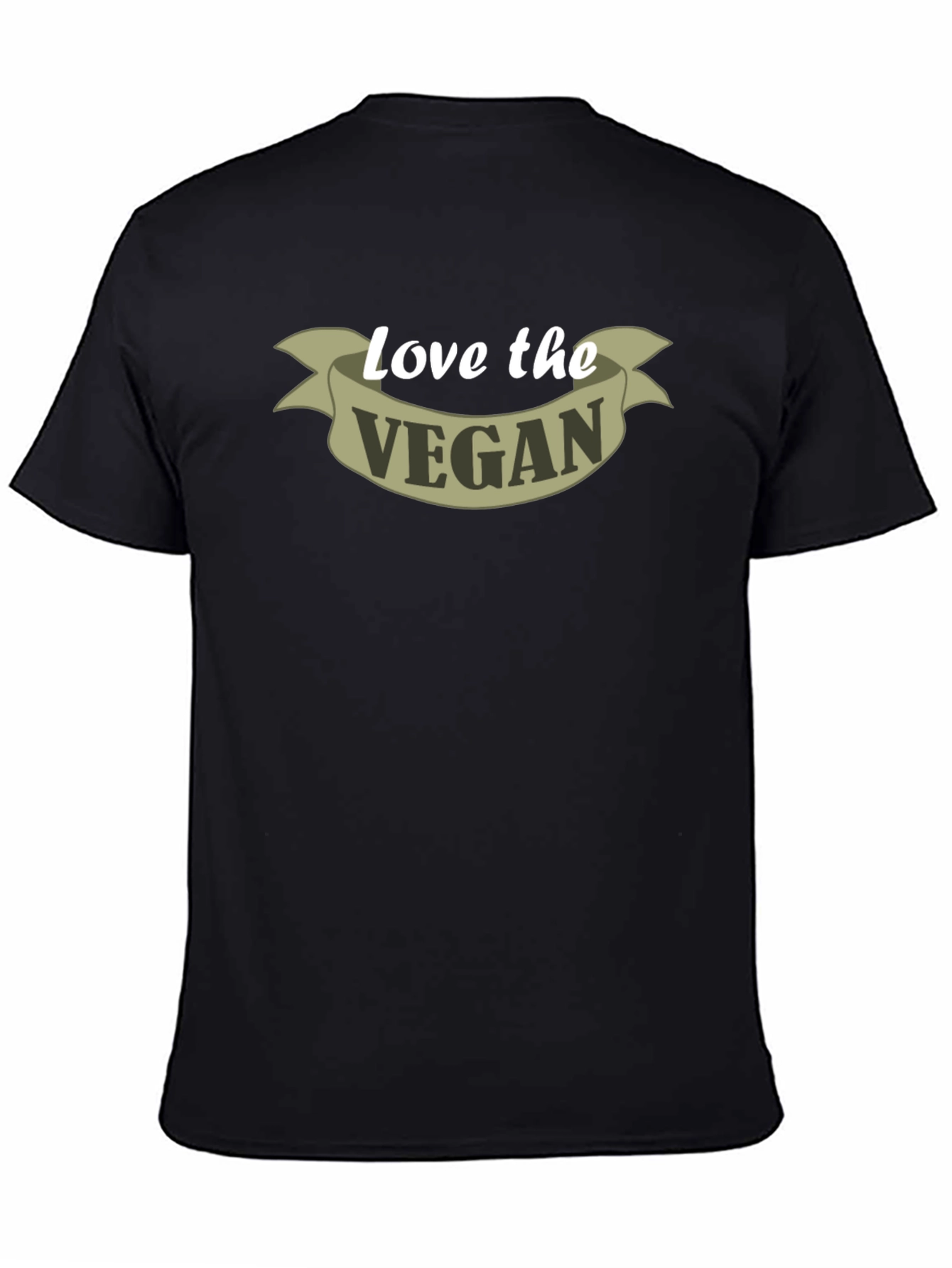 Love the Vegan T-Shirt - Black - Slogan Tee