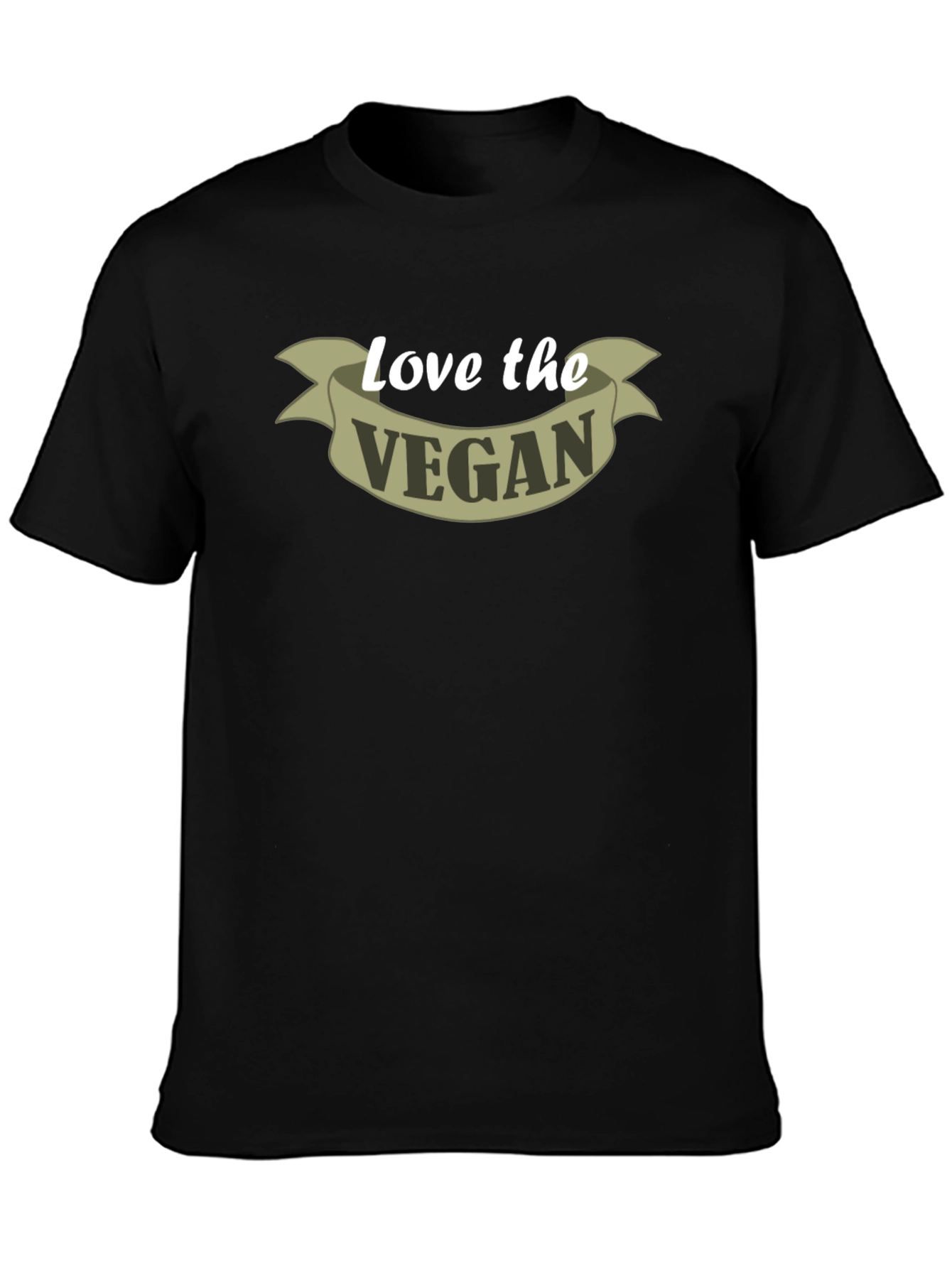 Love the Vegan T-Shirt - Black - Slogan Tee