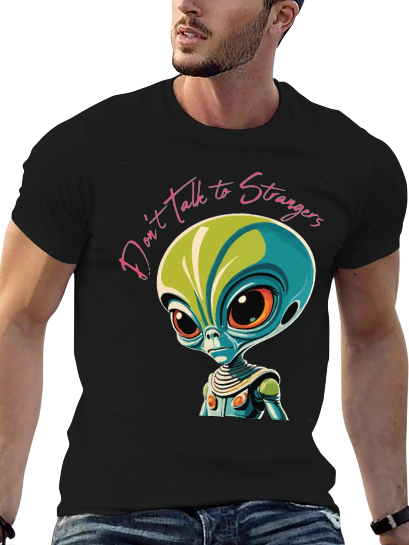 Dont Talk to Strangers Alien Graphic Tee
