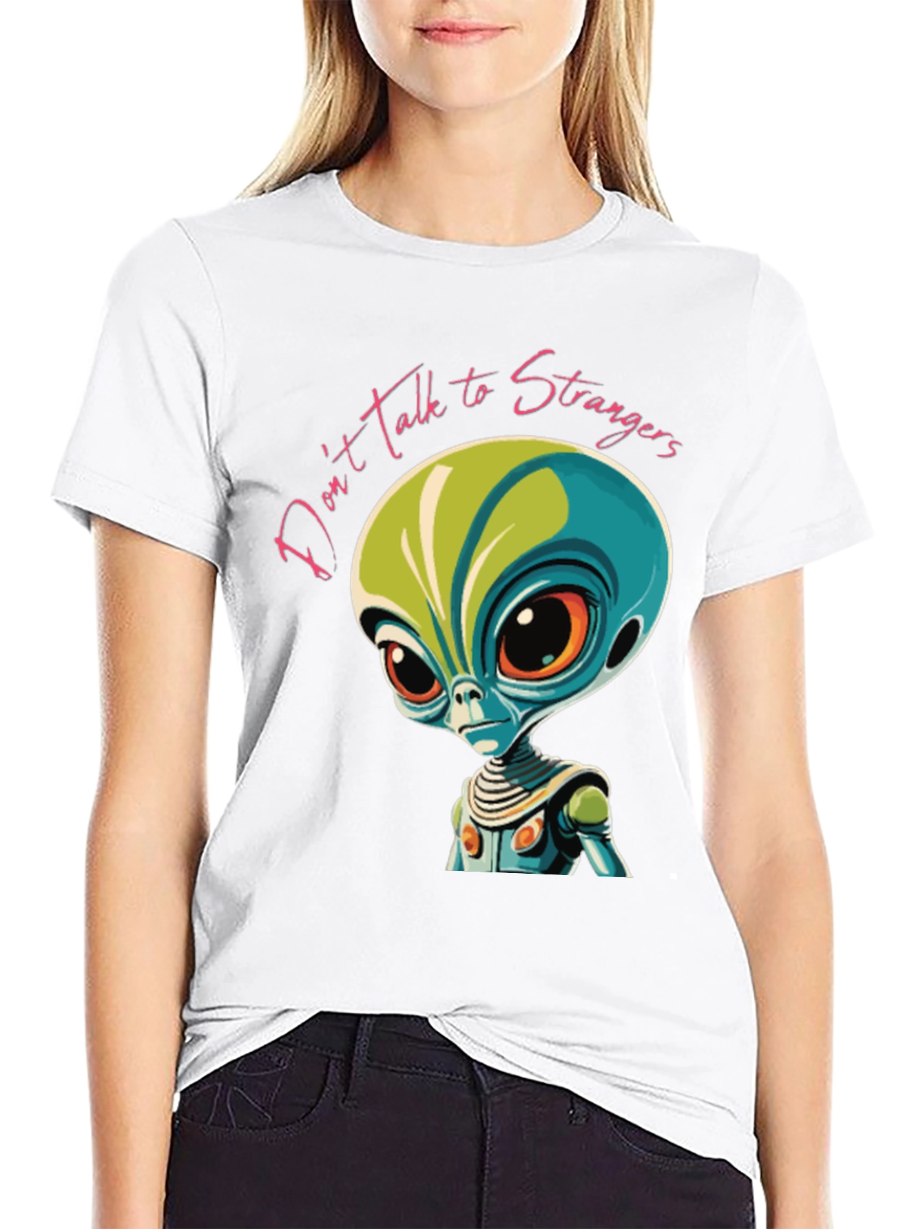 Dont Talk to Strangers Alien Graphic Tee
