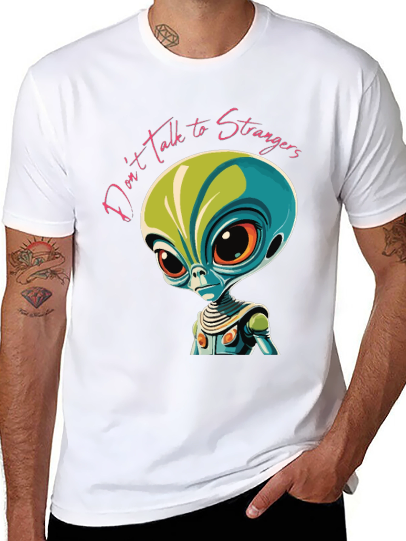 Dont Talk to Strangers Alien Graphic Tee