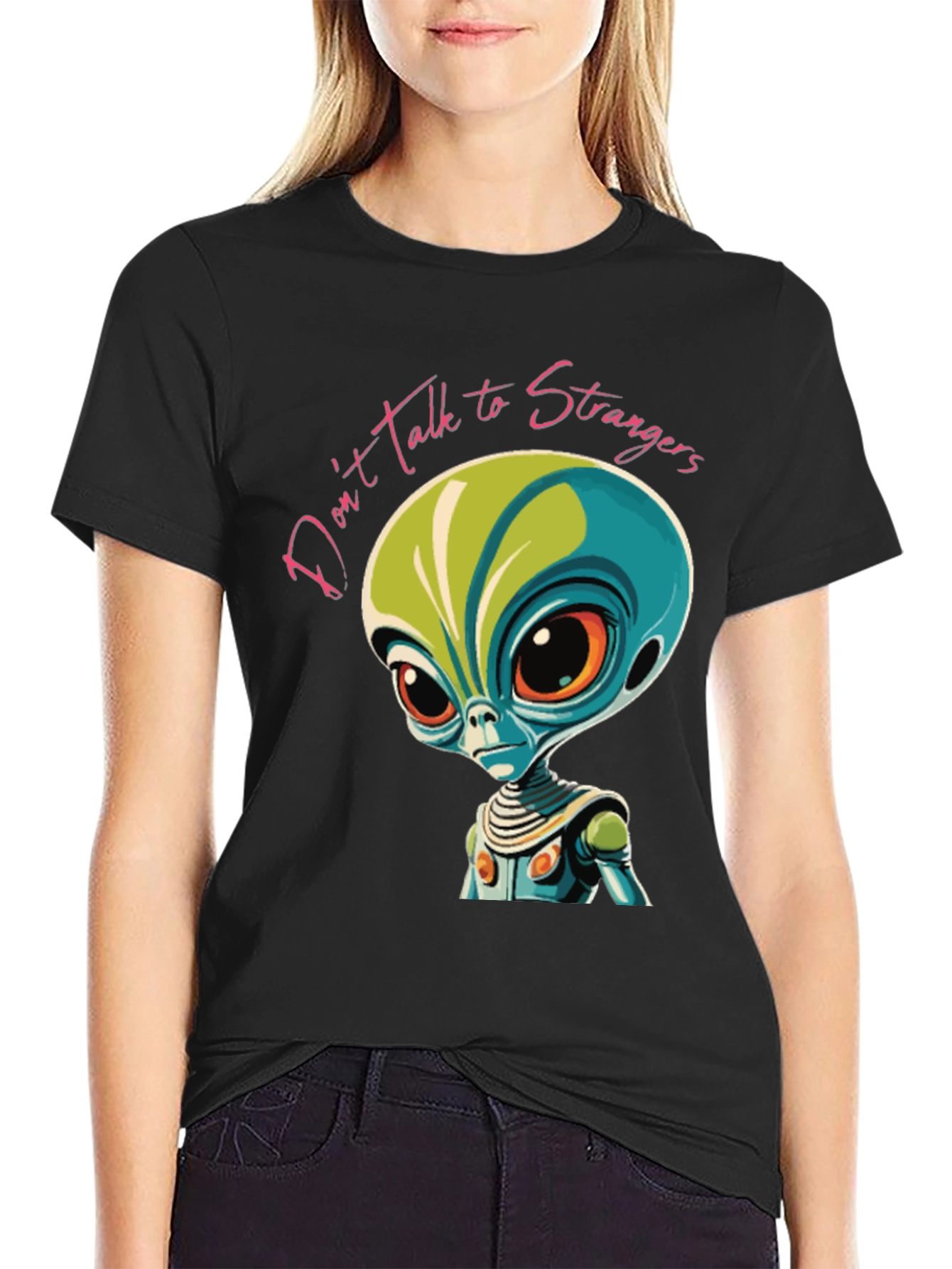 Dont Talk to Strangers Alien Graphic Tee