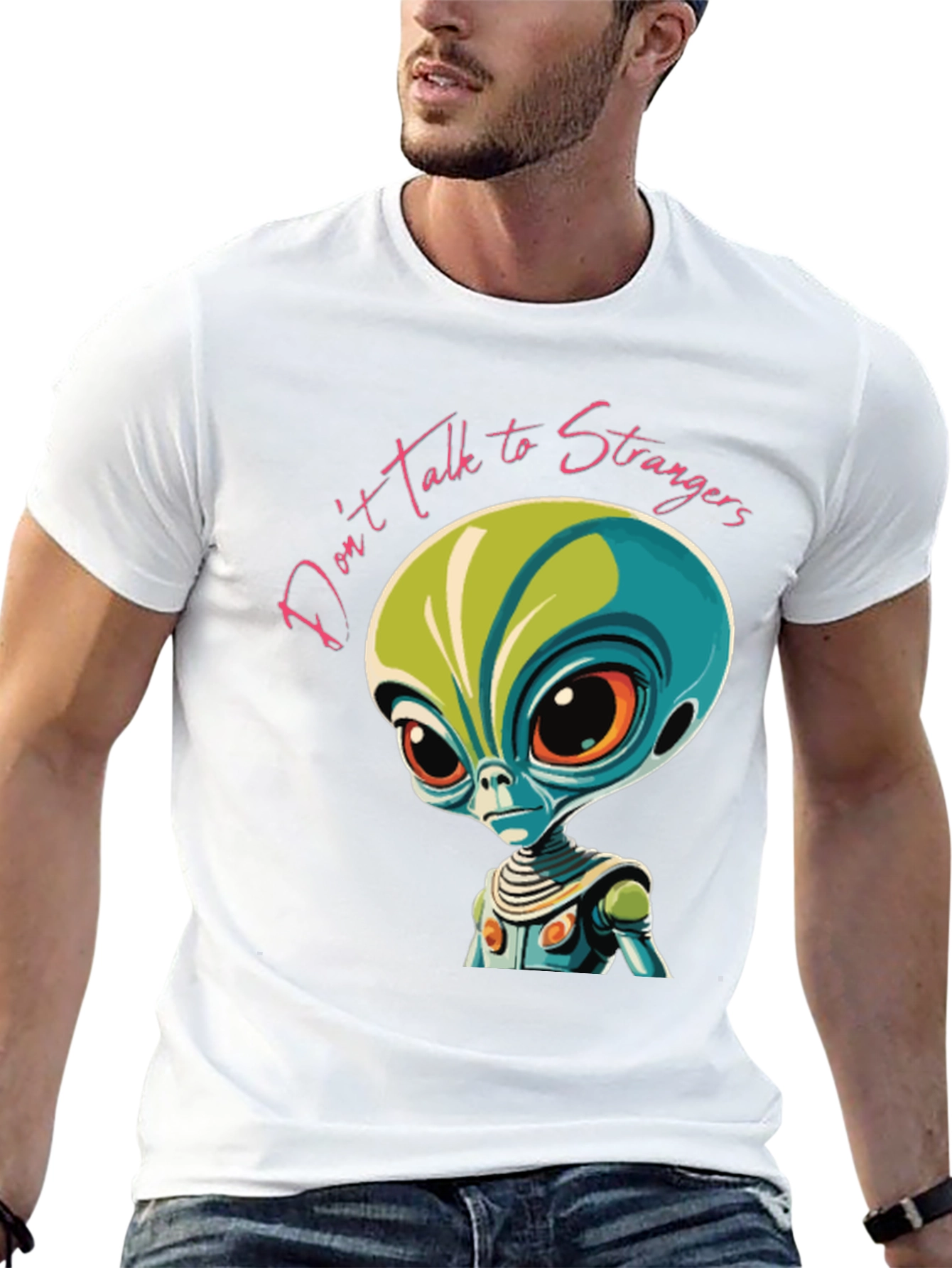 Dont Talk to Strangers Alien Graphic Tee