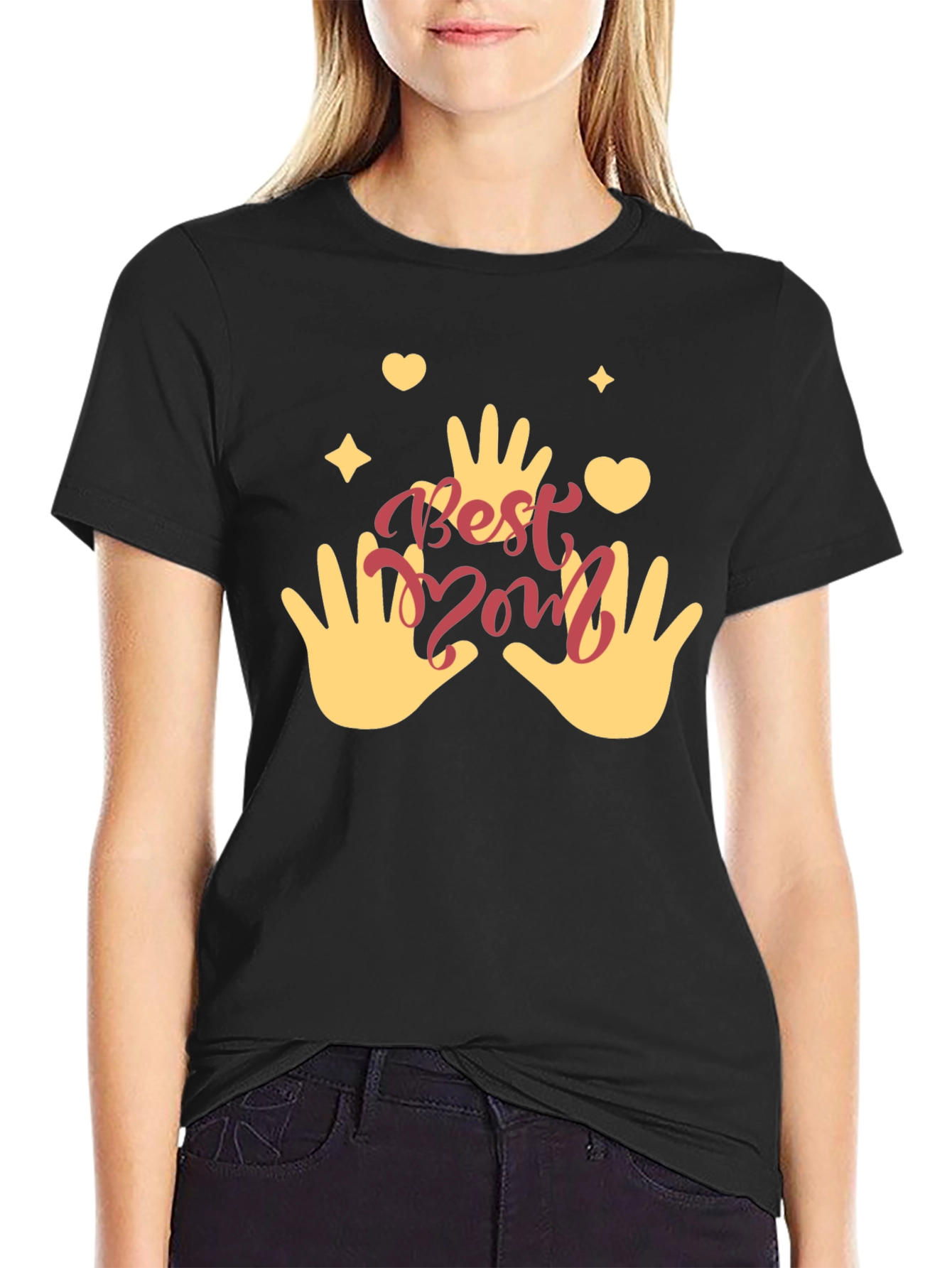 Best Mom Ever Graphic T-Shirt - Black