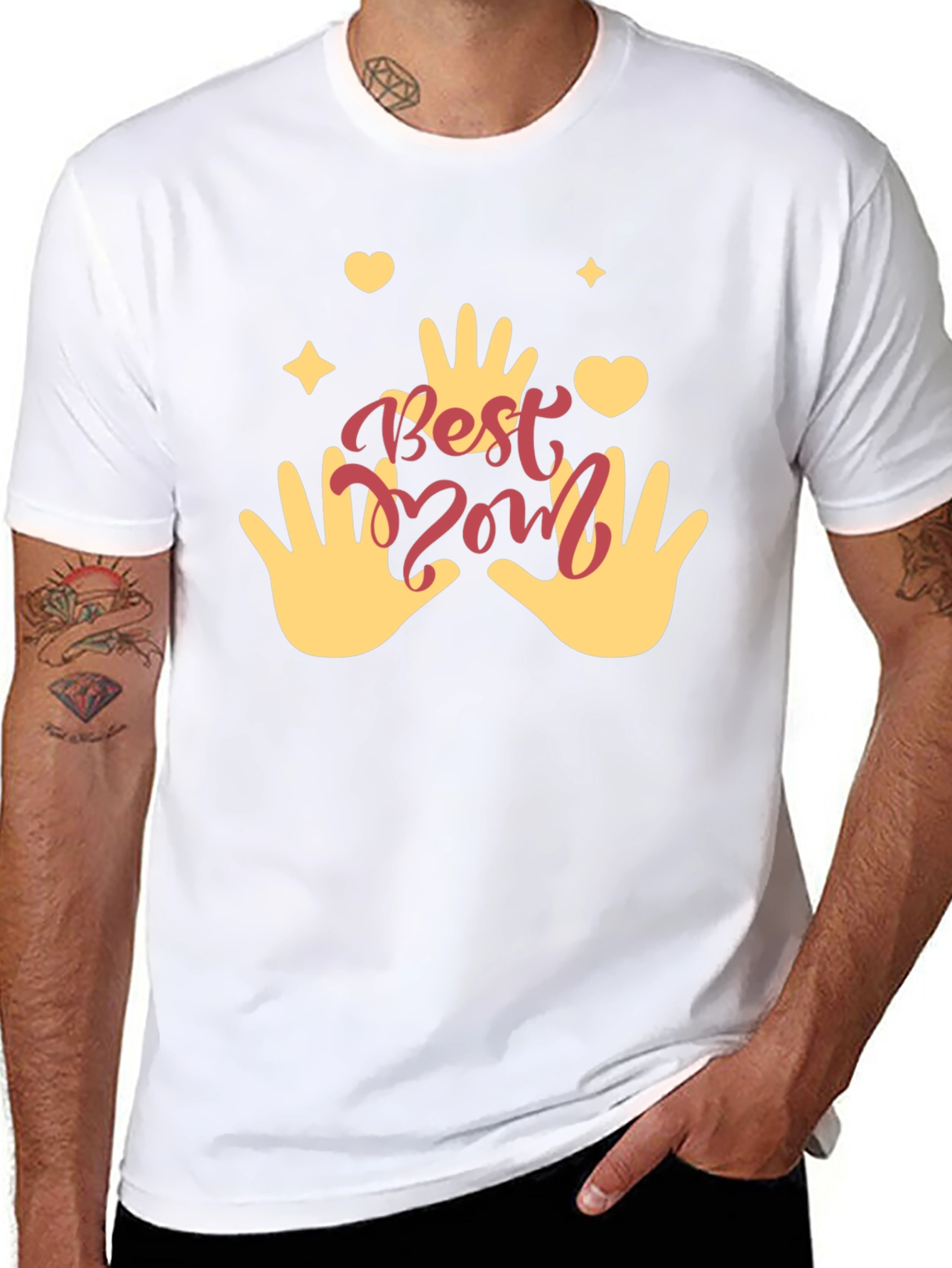 Best Mom Ever Graphic T-Shirt - Black