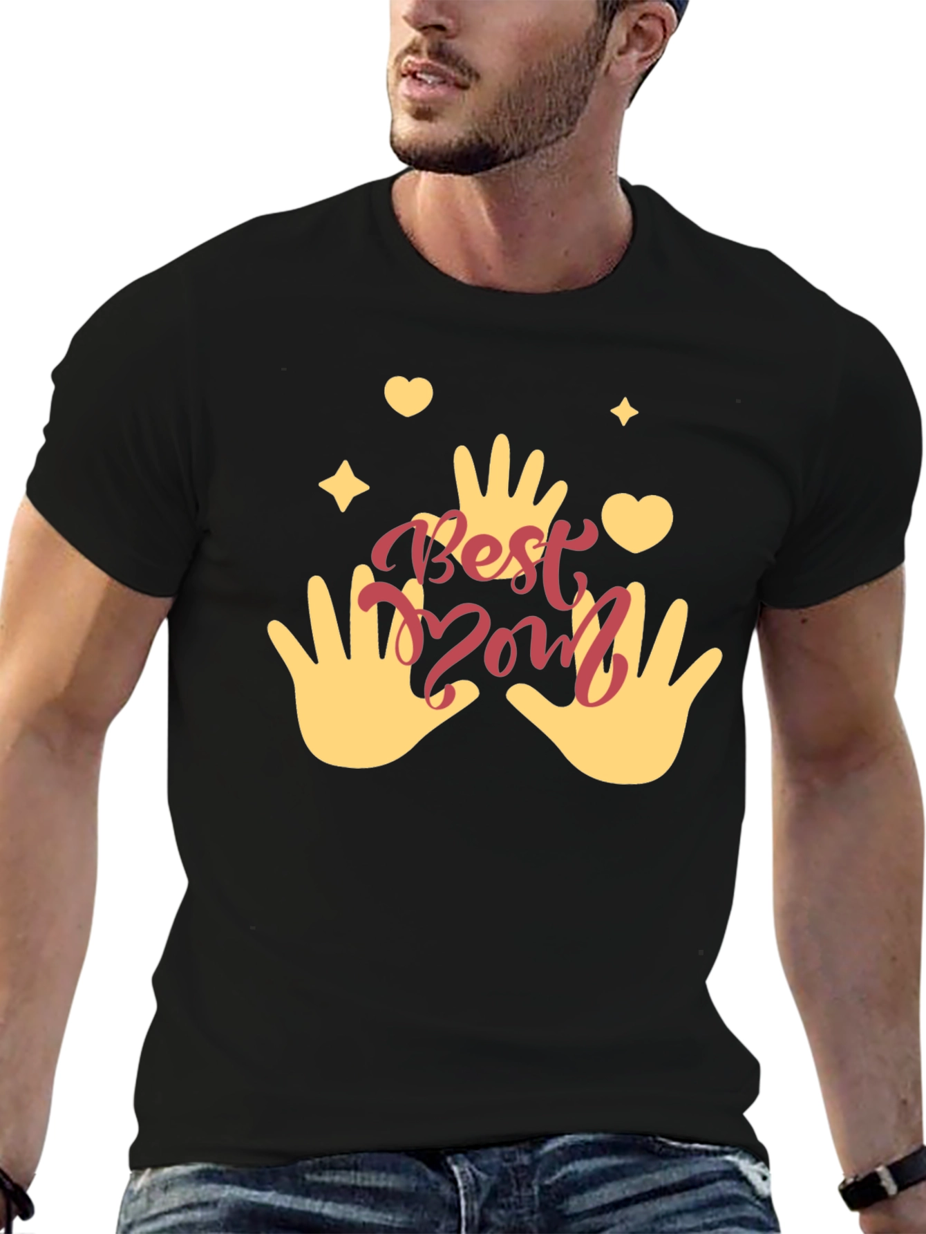 Best Mom Ever Graphic T-Shirt - Black