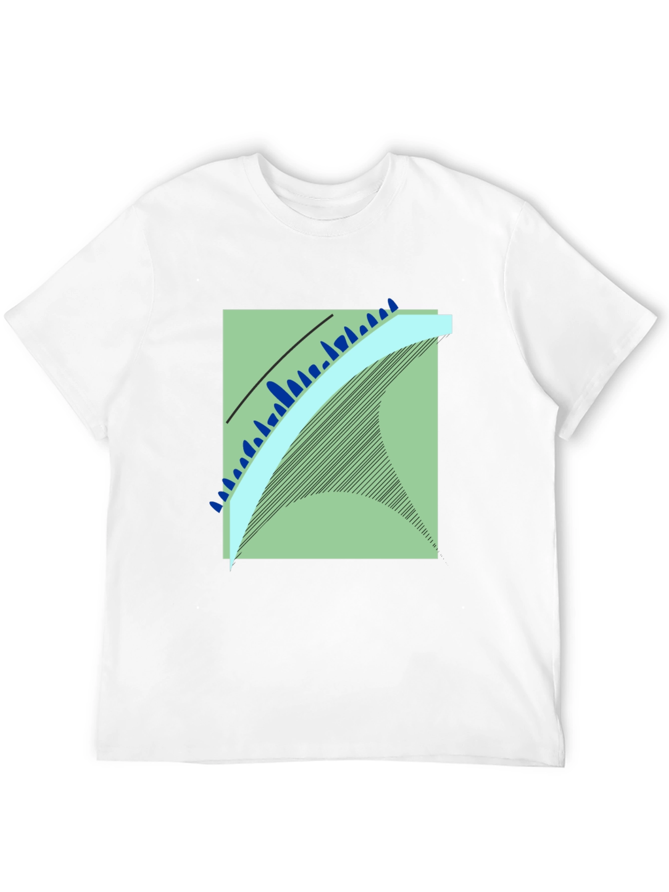 Modern Art Graphic Tee - Black Cotton Blend