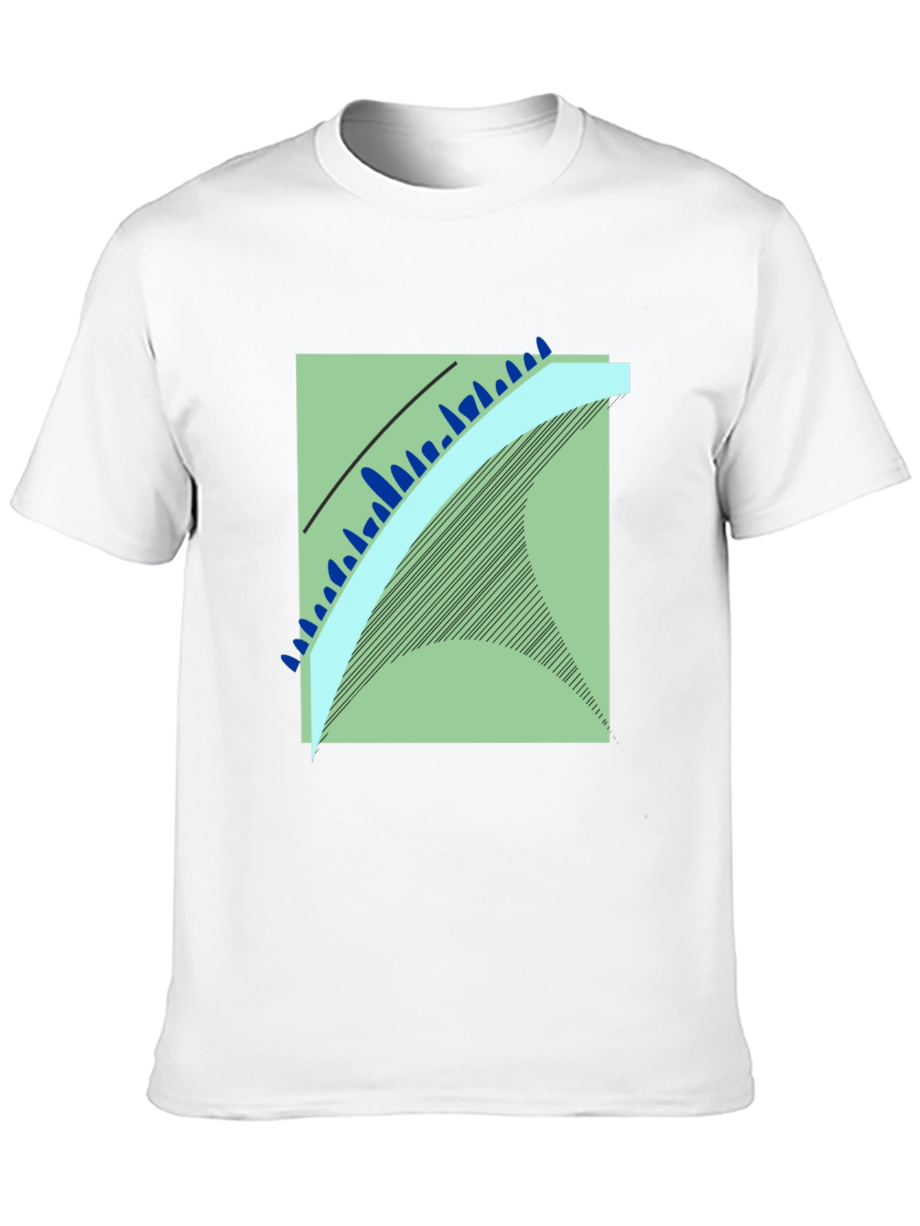 Modern Art Graphic Tee - Black Cotton Blend