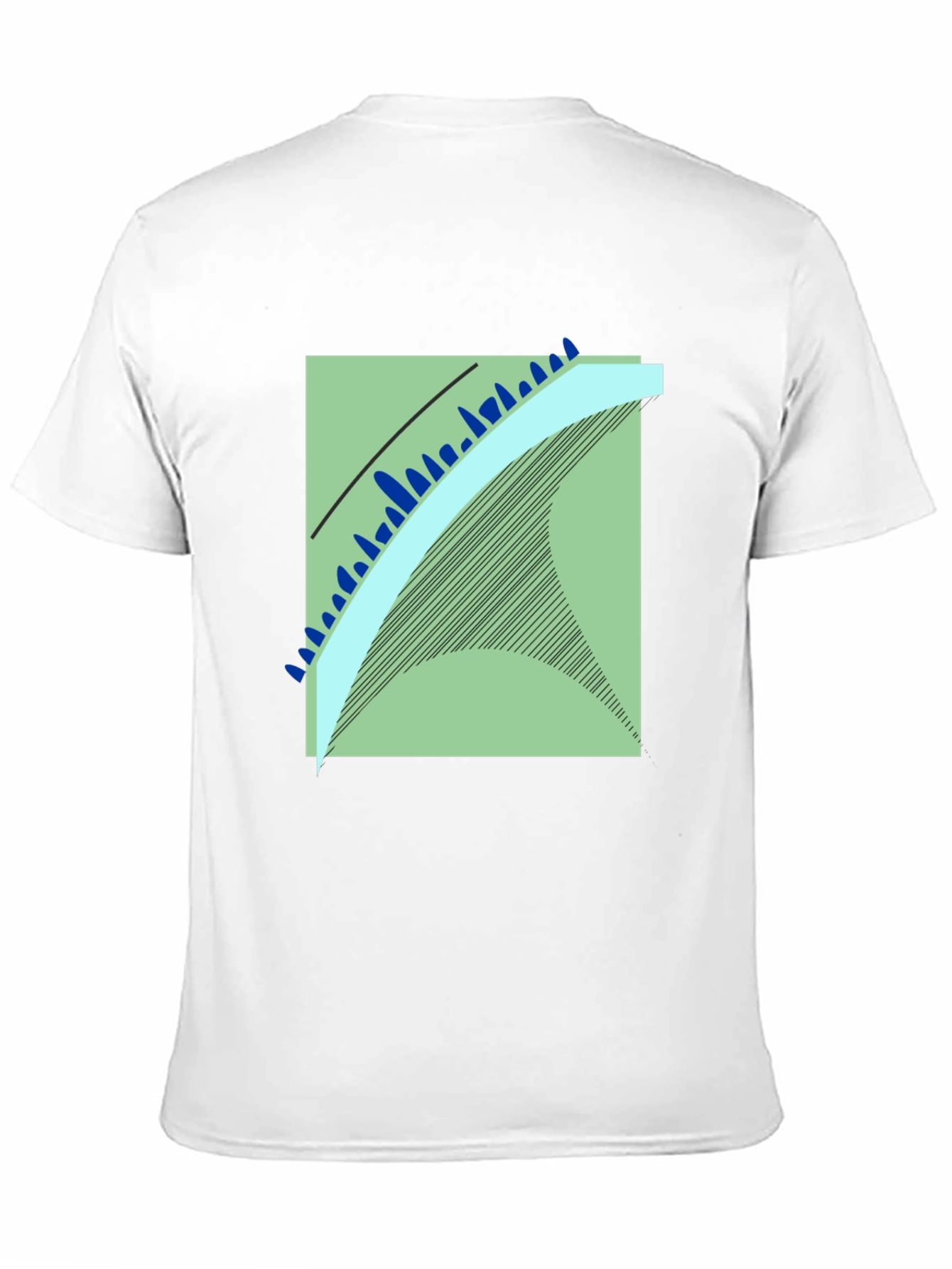 Modern Art Graphic Tee - Black Cotton Blend