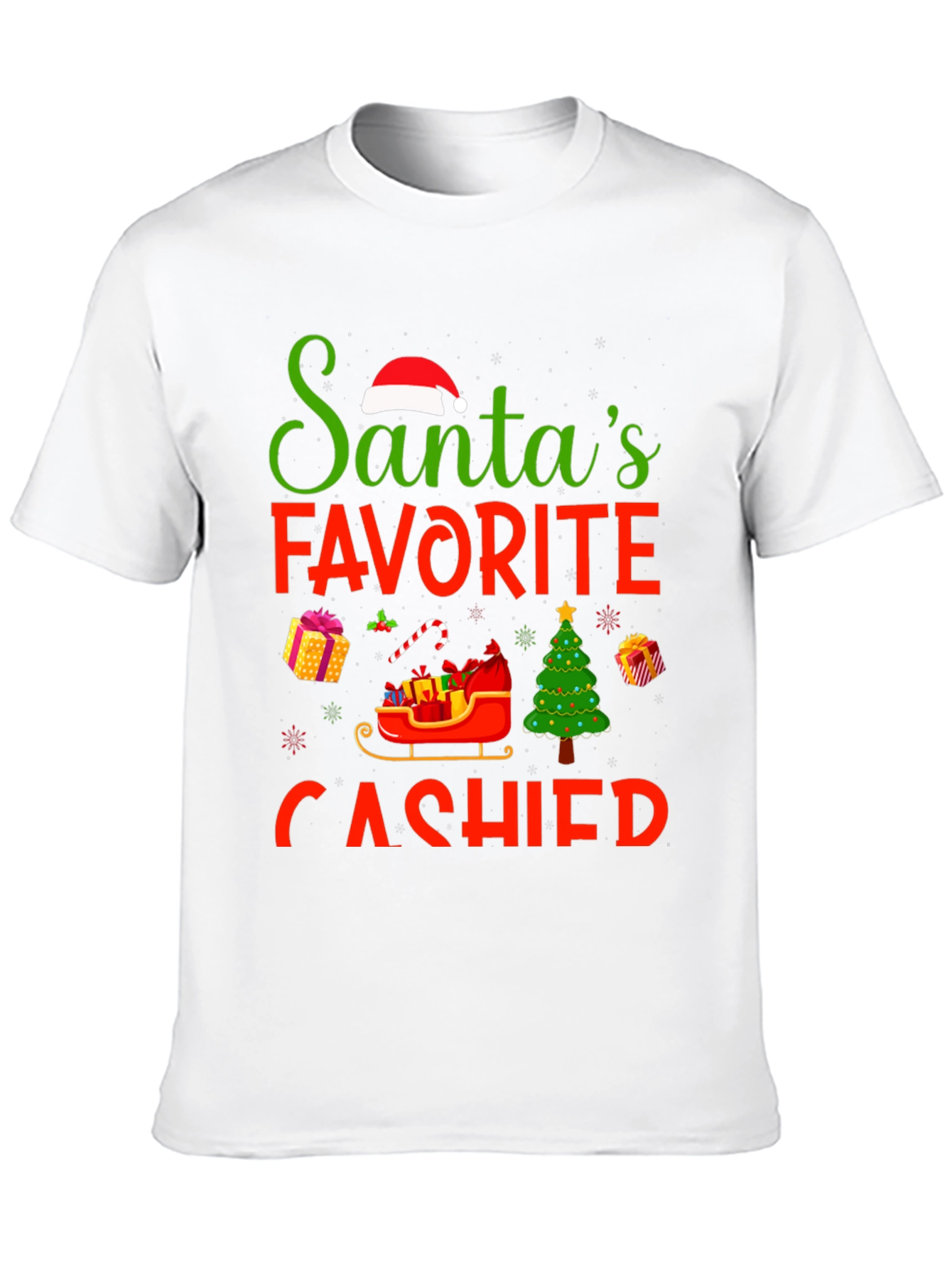 Santas Favorite Cashier Christmas T-Shirt