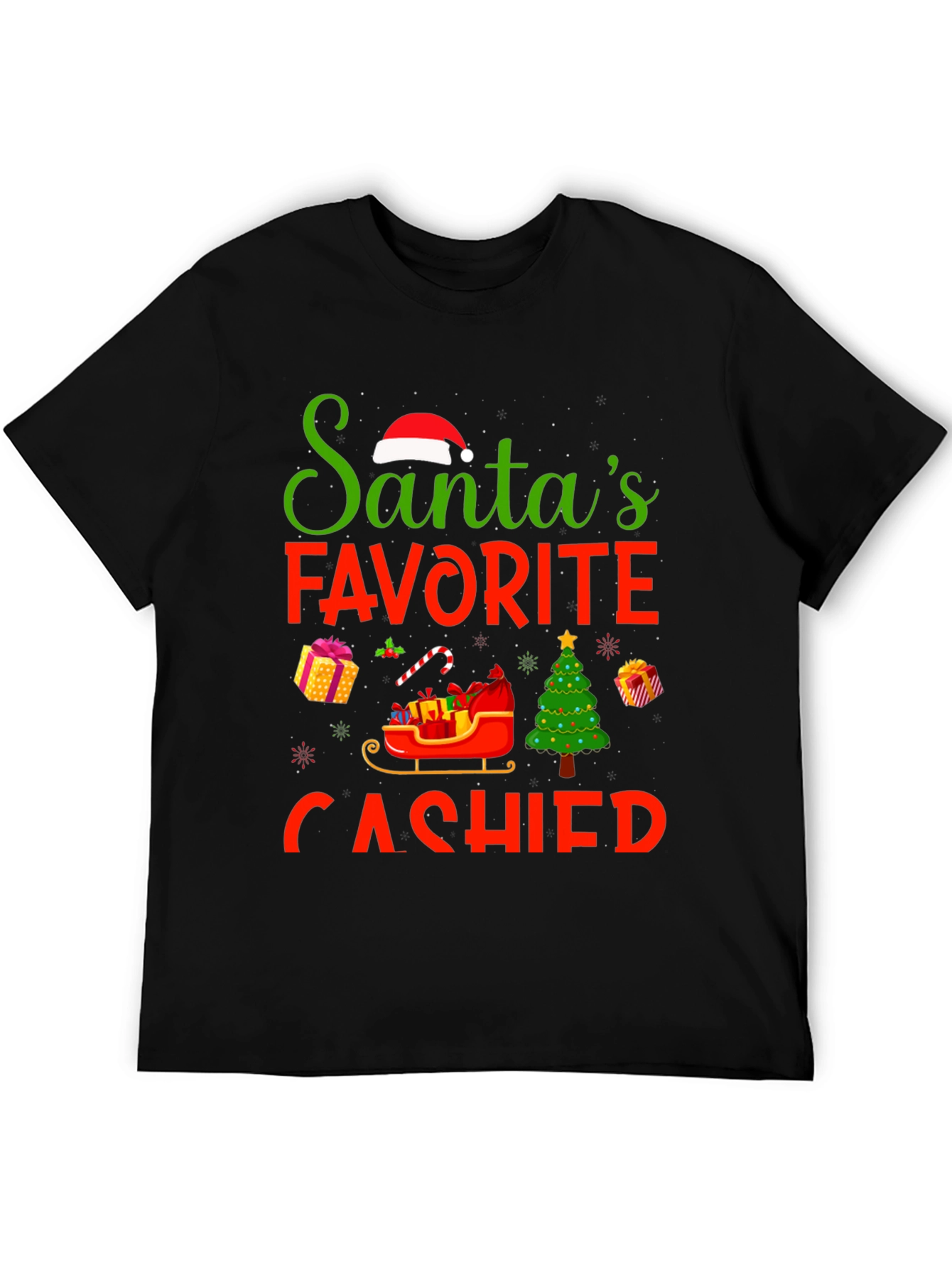 Santas Favorite Cashier Christmas T-Shirt