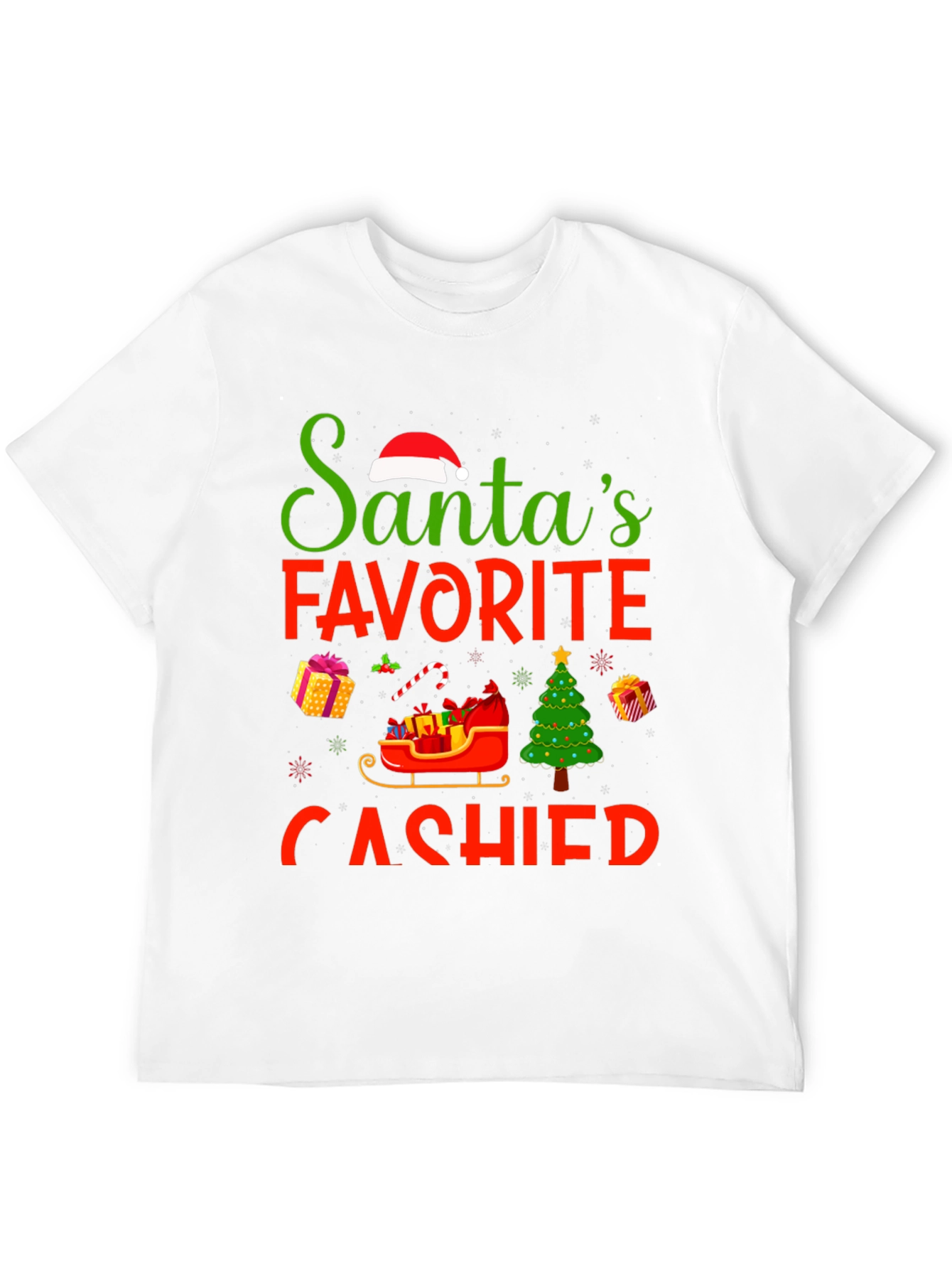 Santas Favorite Cashier Christmas T-Shirt