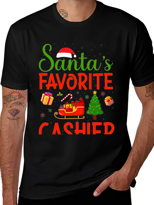 Santas Favorite Cashier Christmas T-Shirt