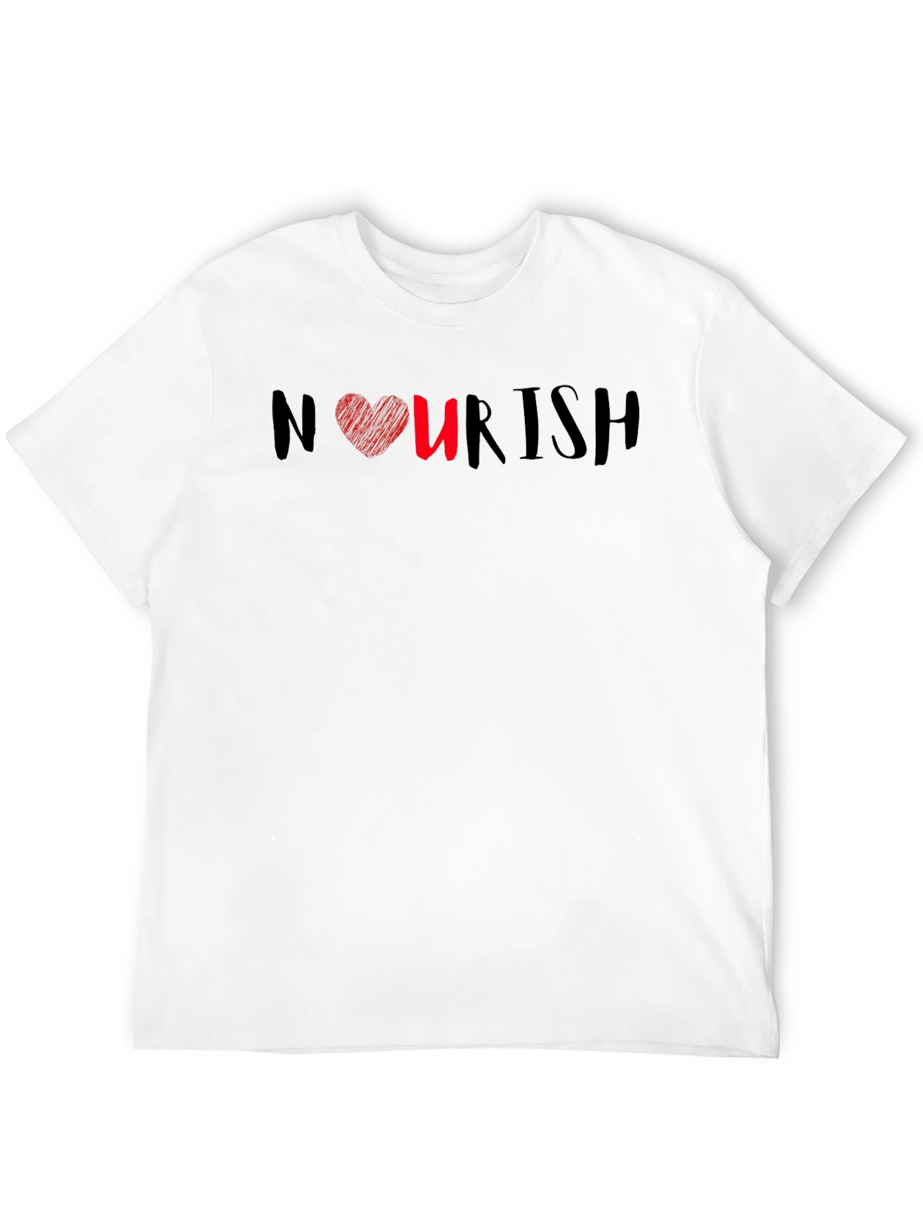Nourish Heart Graphic Tee - Black