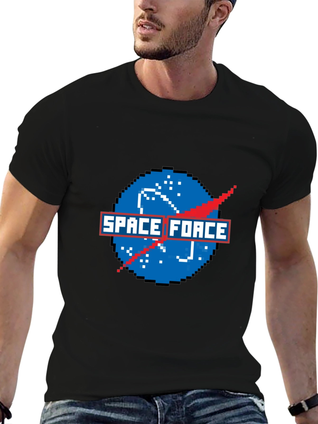 Space Force 8-Bit Pixel Art T-Shirt