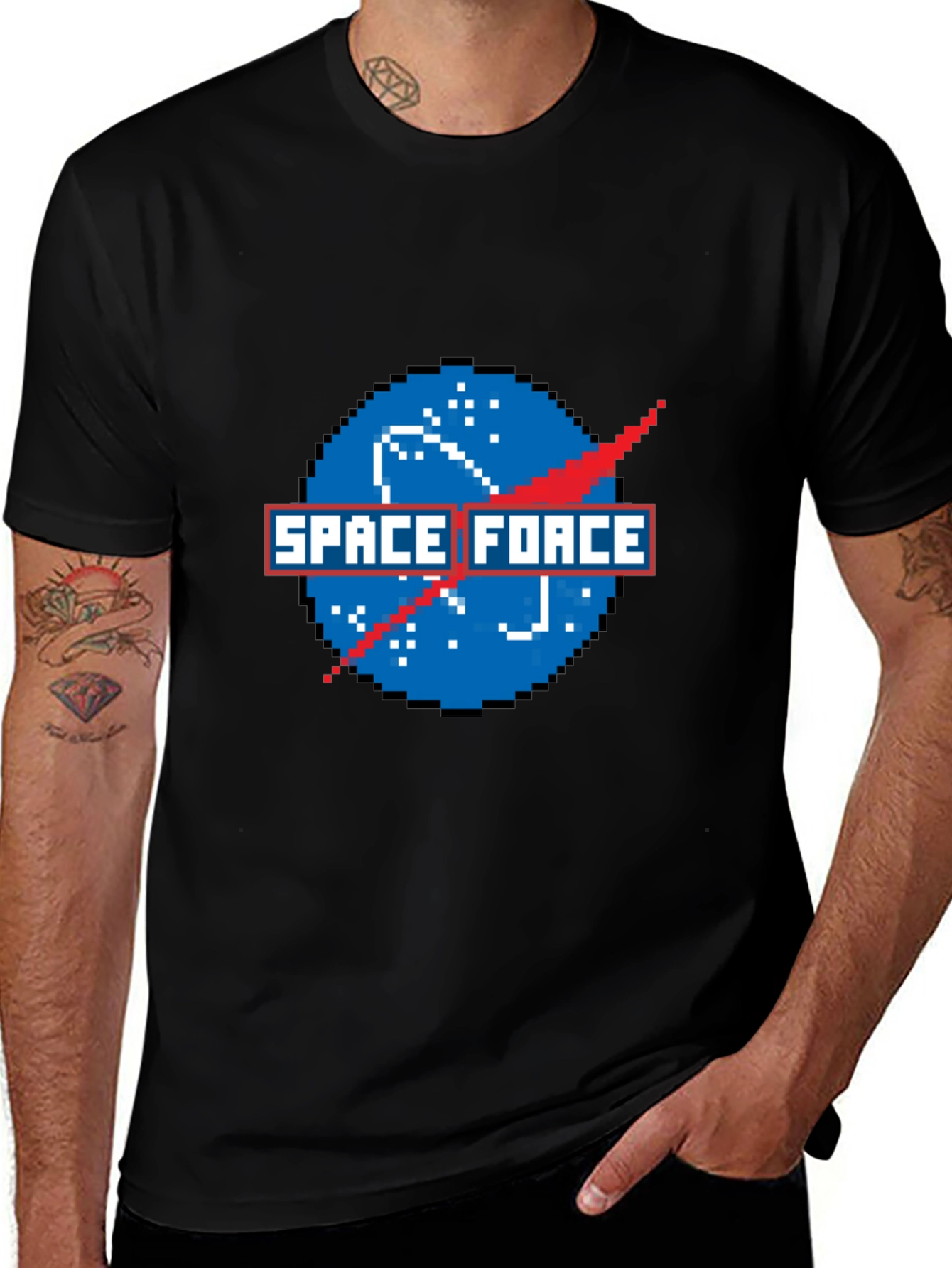 Space Force 8-Bit Pixel Art T-Shirt