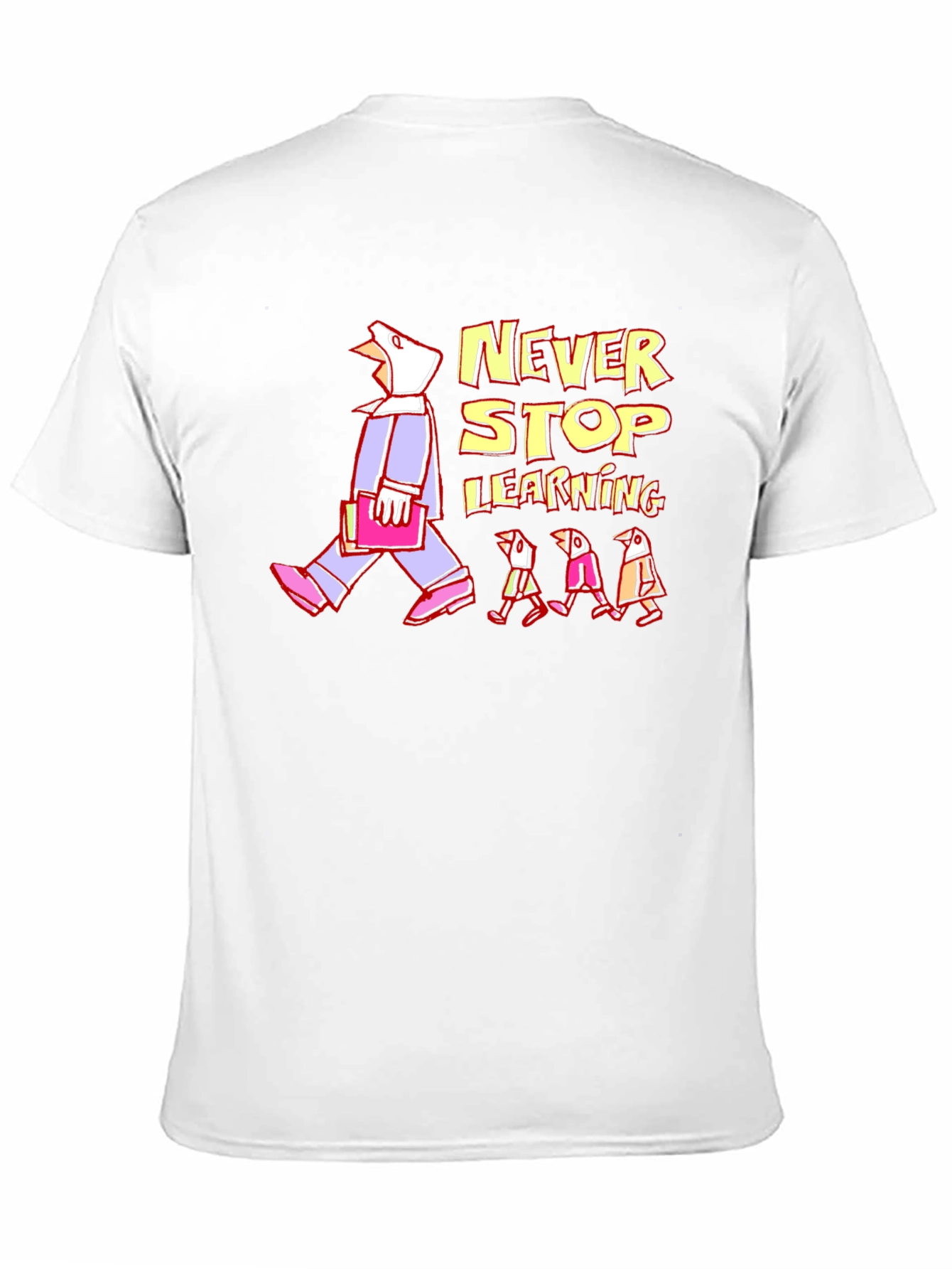Never Stop Learning Graphic T-Shirt - Black