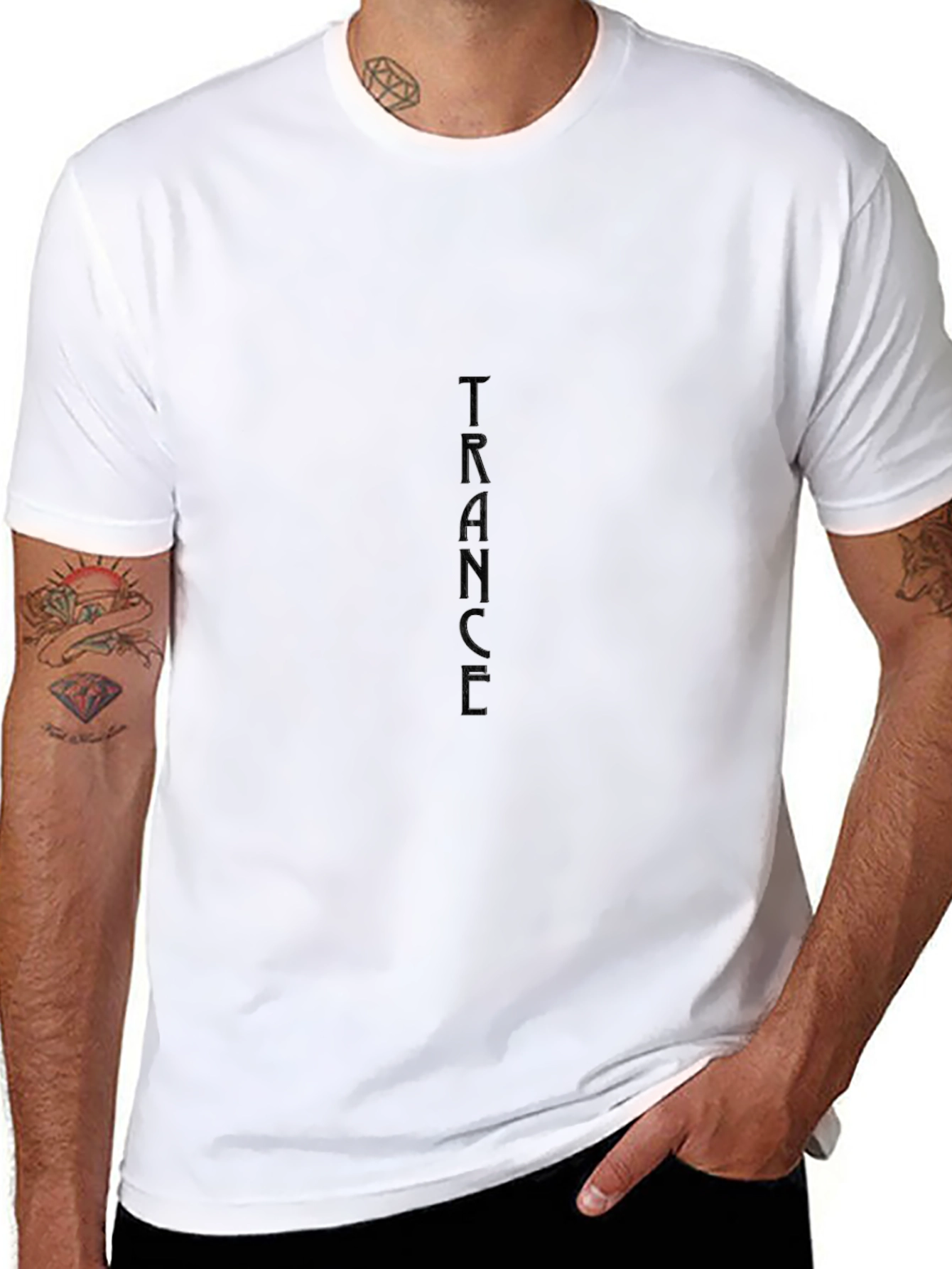 Black Trance Graphic Tee - Stylish & Comfortable
