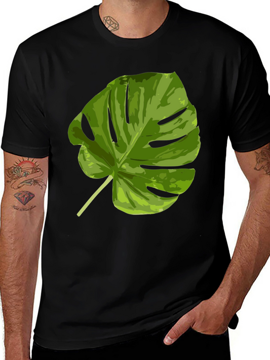 Tropical Monstera Leaf Graphic T-Shirt