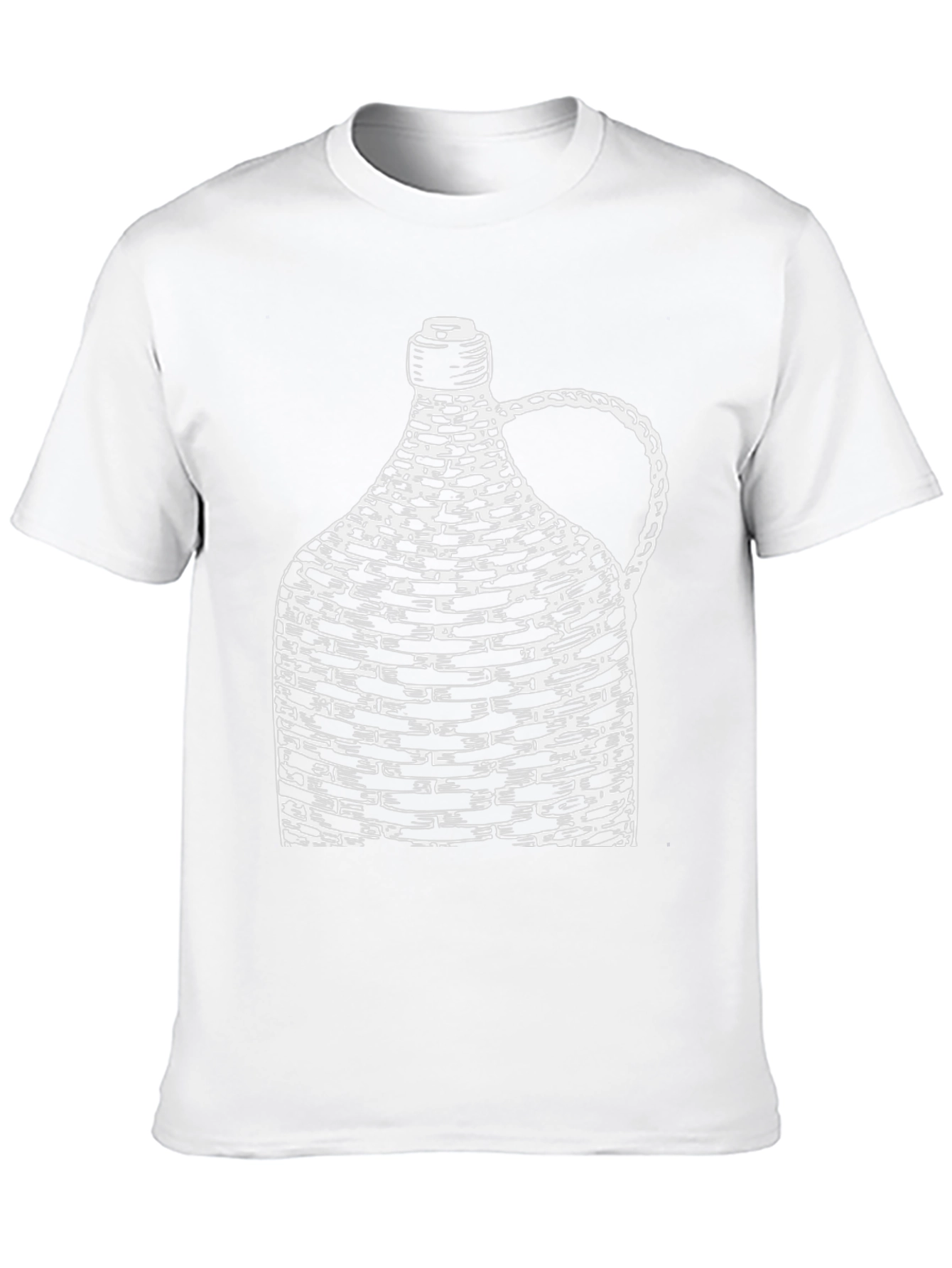 Unique Wine Bottle Graphic Tee - Black