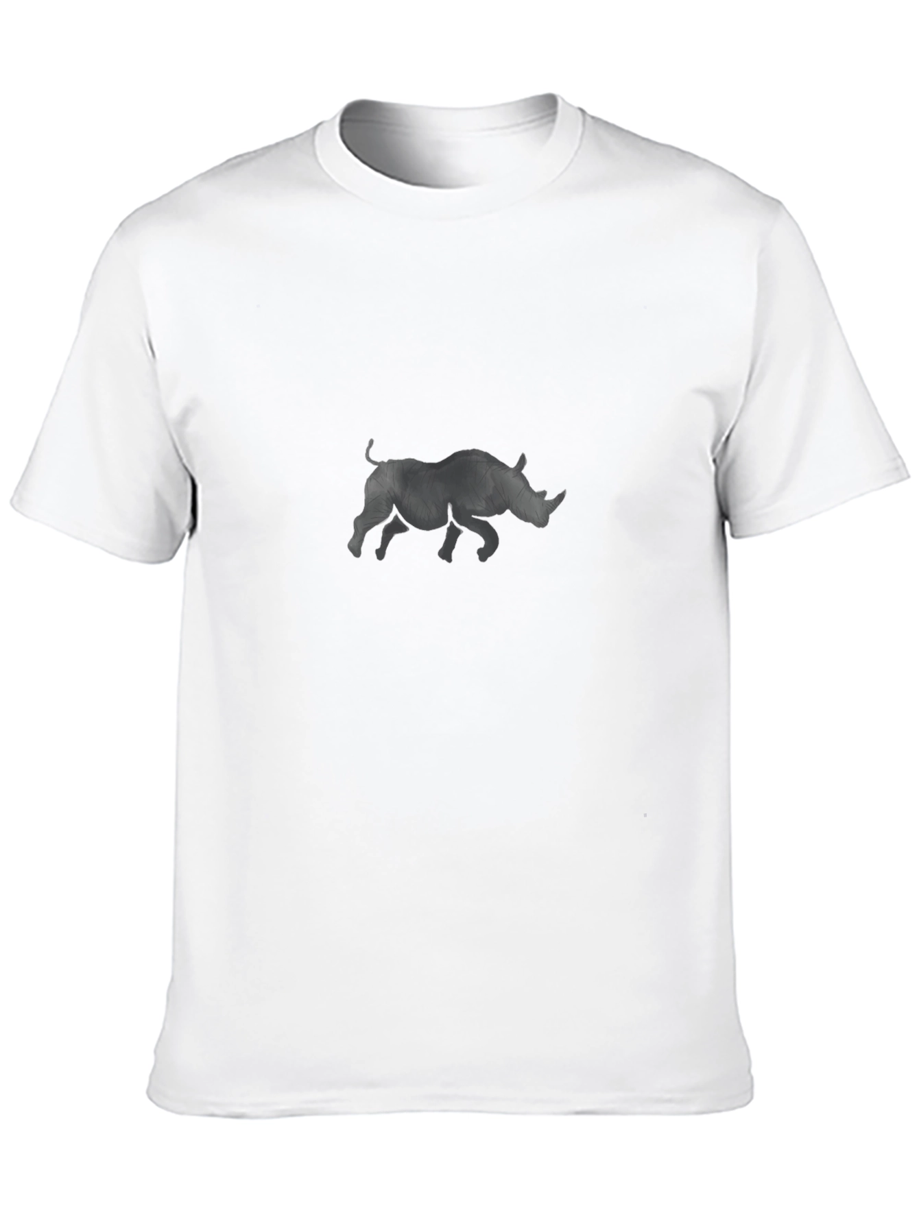Mens Black Rhino Graphic Tee
