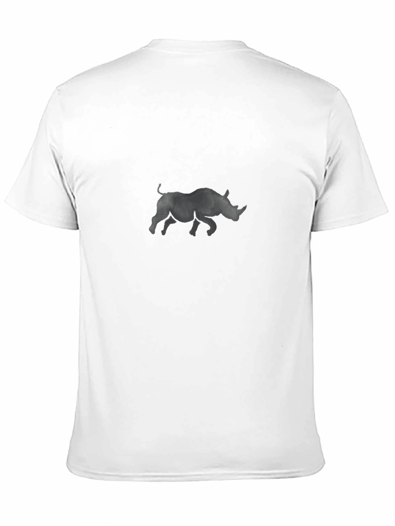 Mens Black Rhino Graphic Tee