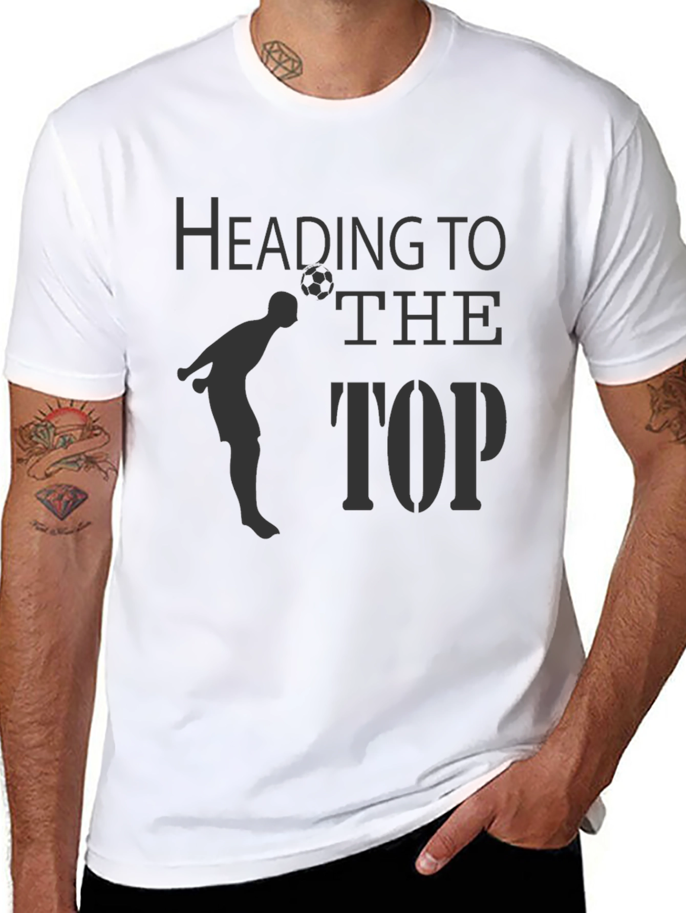 Heading To The Top Soccer Graphic Tee