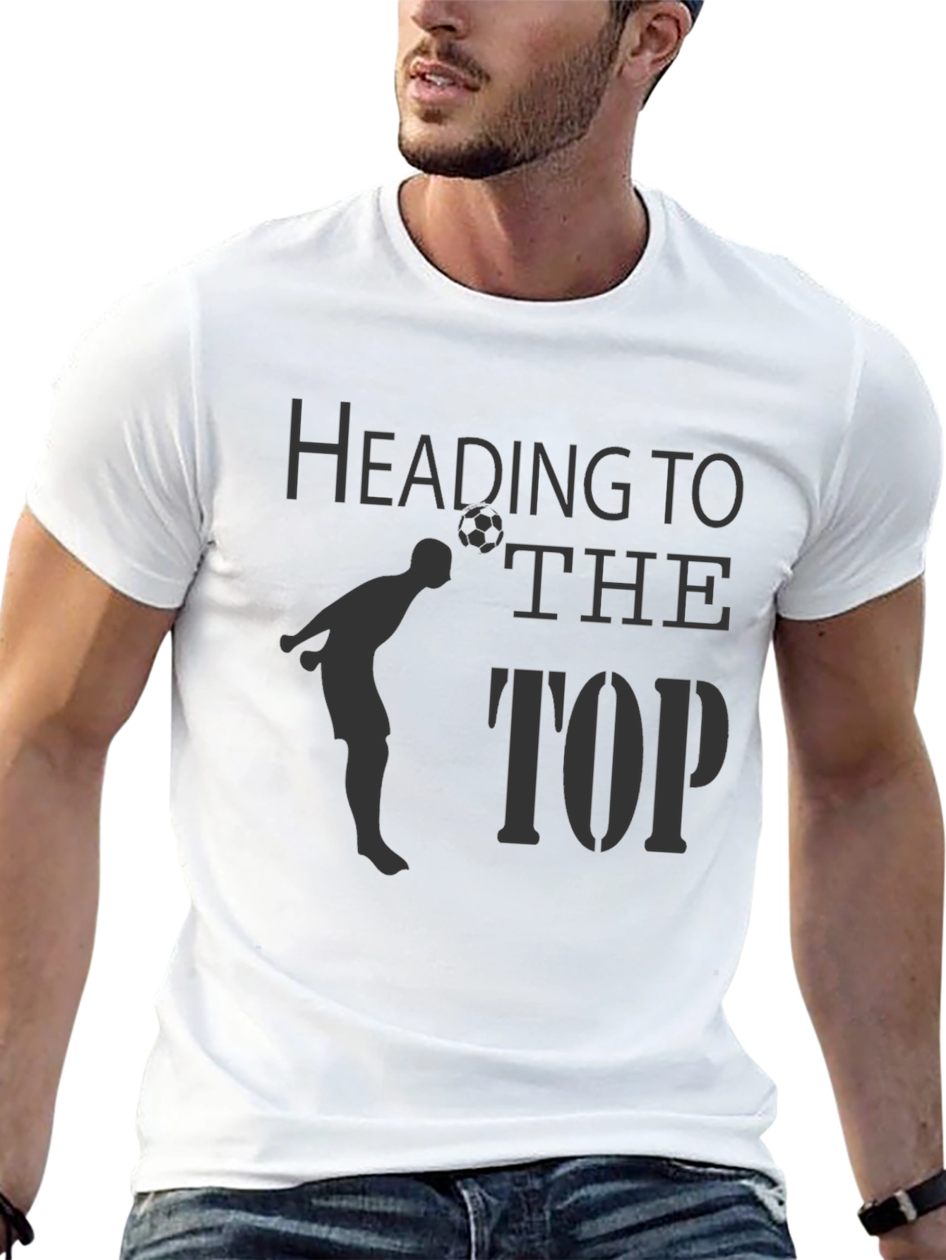Heading To The Top Soccer Graphic Tee