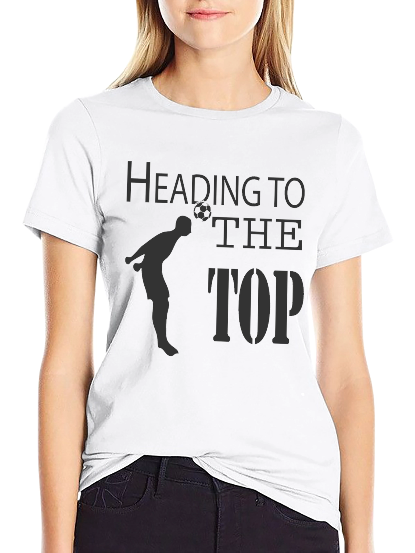 Heading To The Top Soccer Graphic Tee