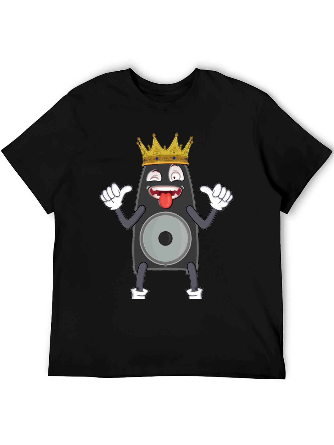 Speaker King Funny Graphic Tee - Black