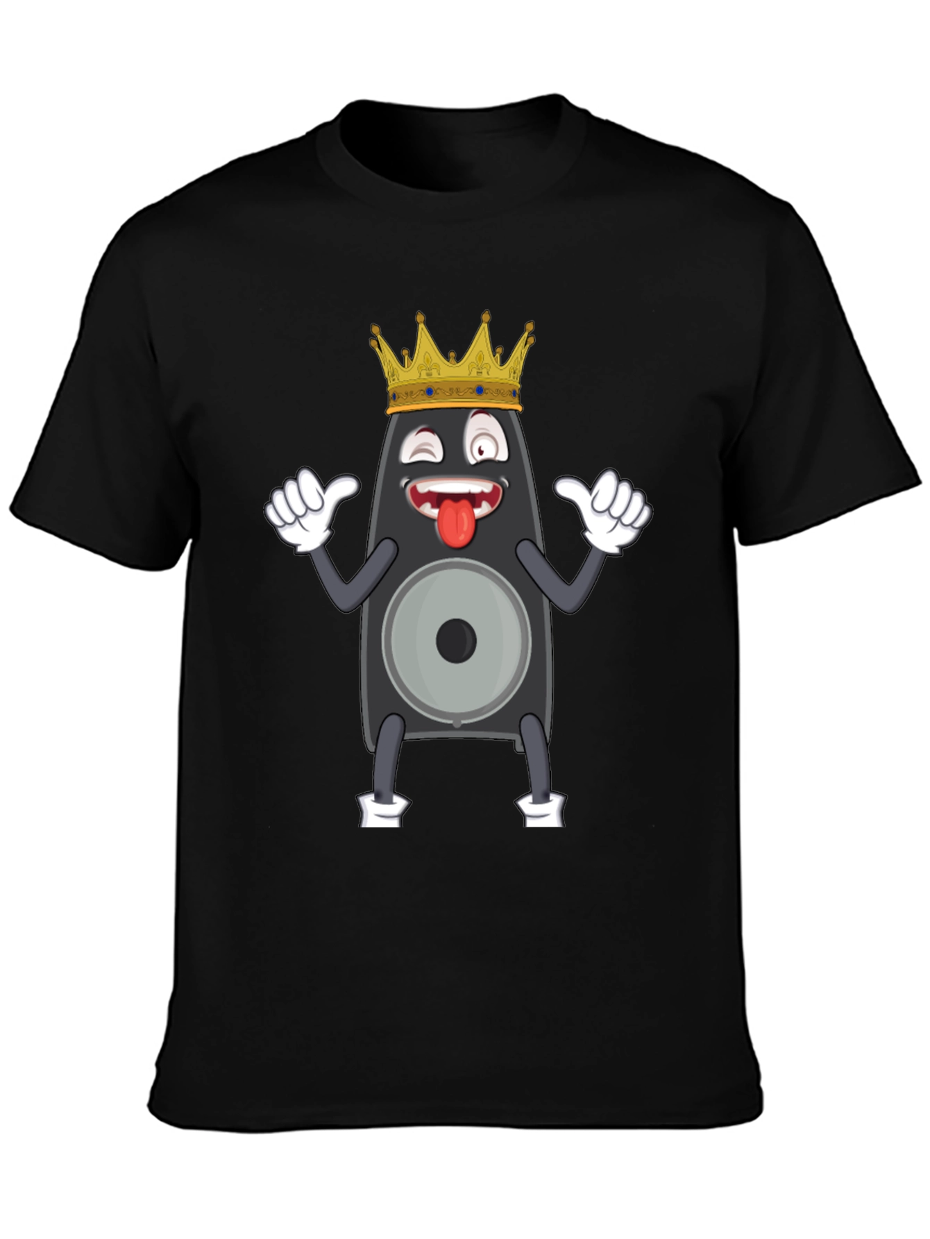 Speaker King Funny Graphic Tee - Black