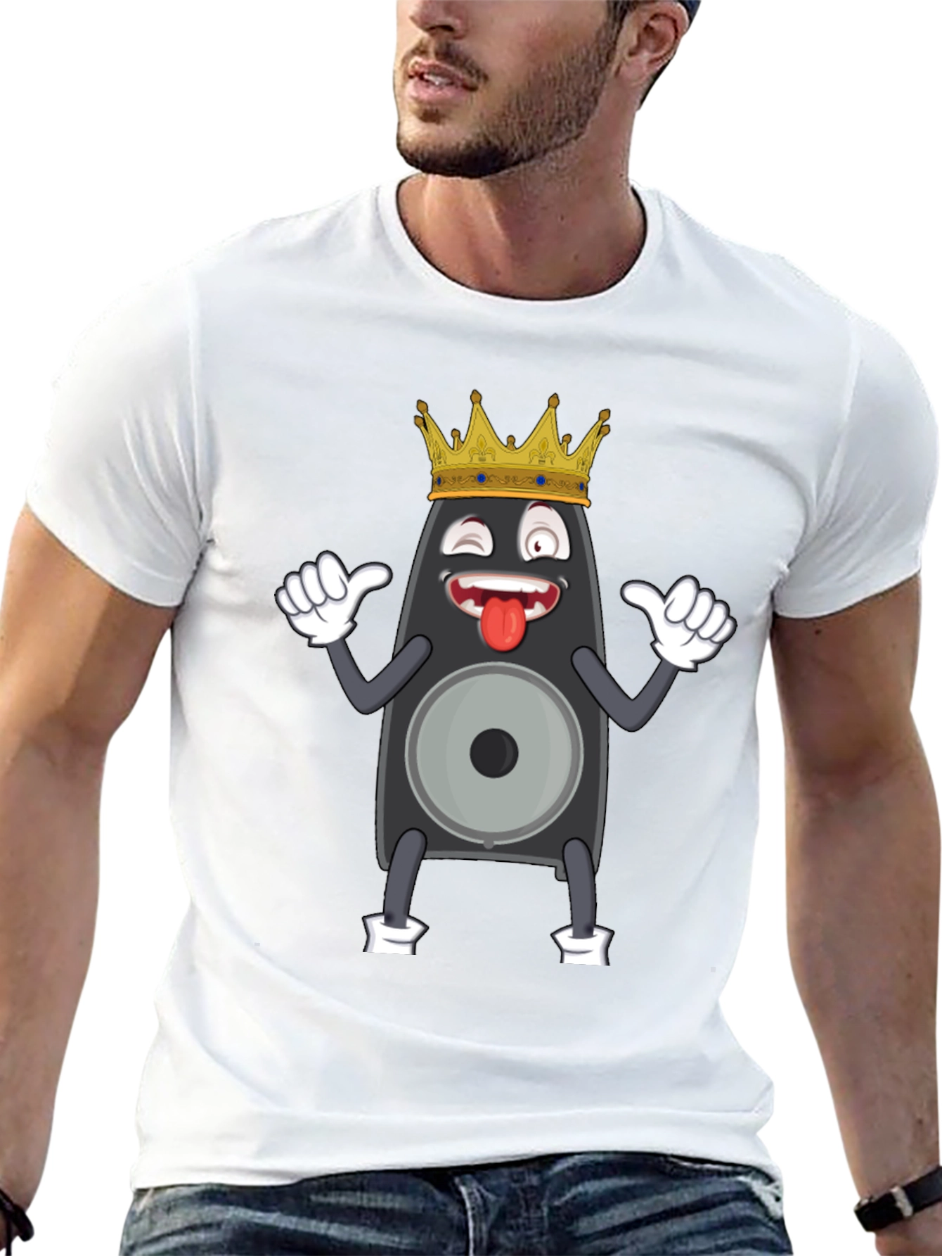 Speaker King Funny Graphic Tee - Black
