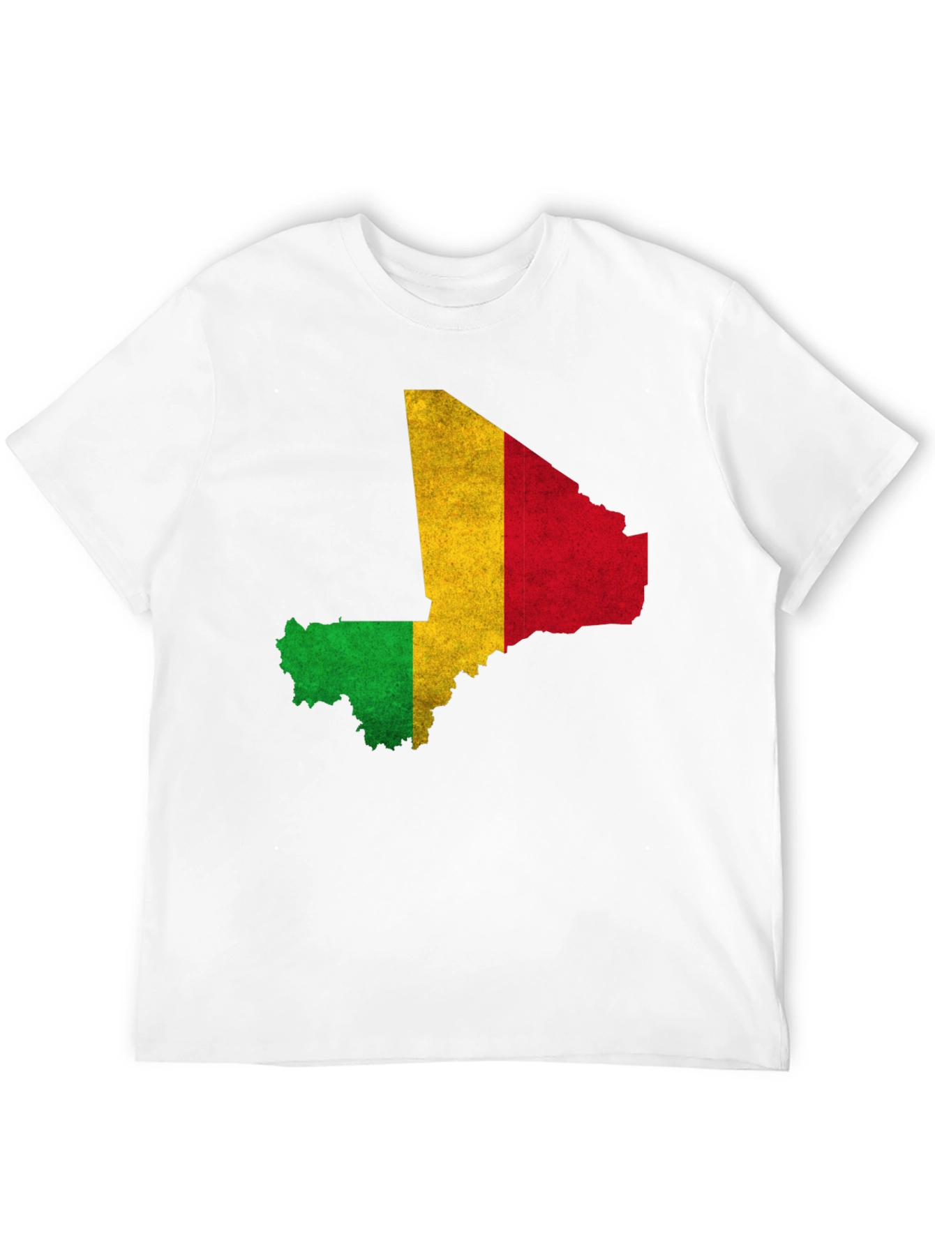 Mali Flag Map Graphic Black T-Shirt