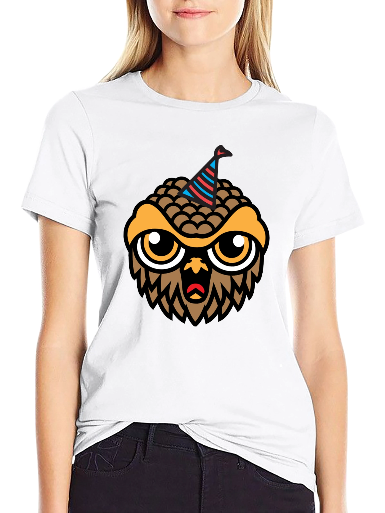 Owl Graphic Tee: Fun Party Animal Design