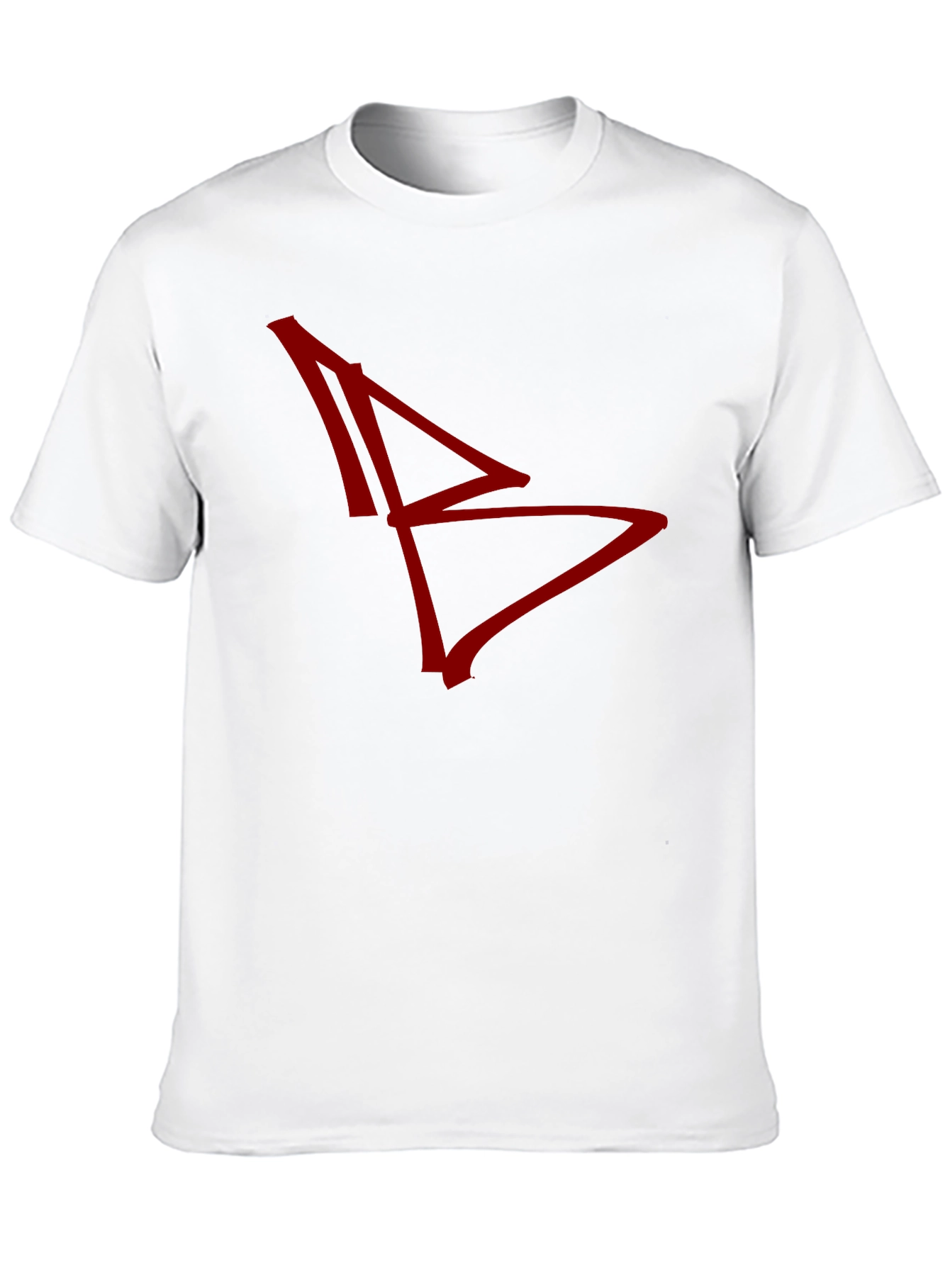 Abstract Graphic Tee - Red Design on Black