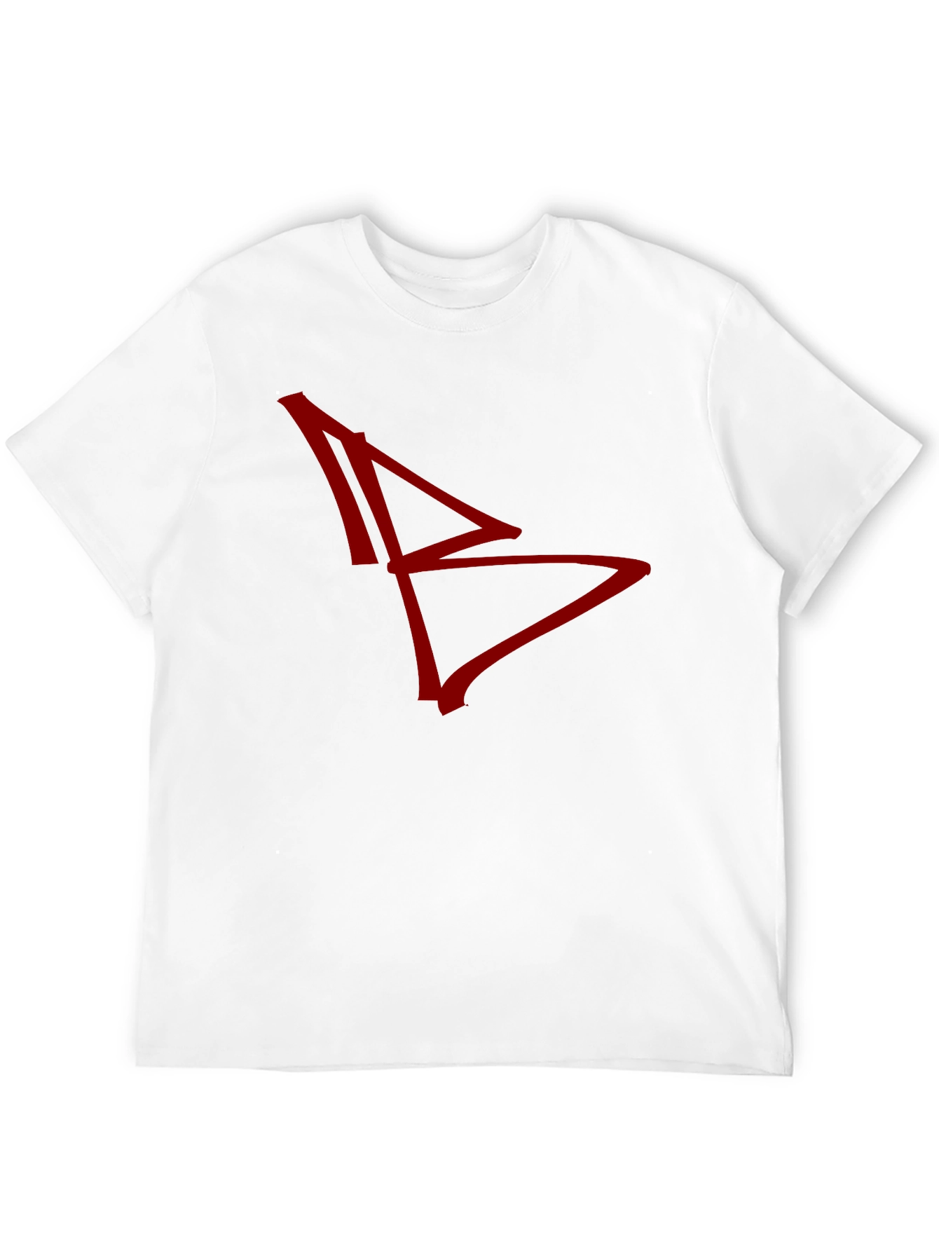 Abstract Graphic Tee - Red Design on Black