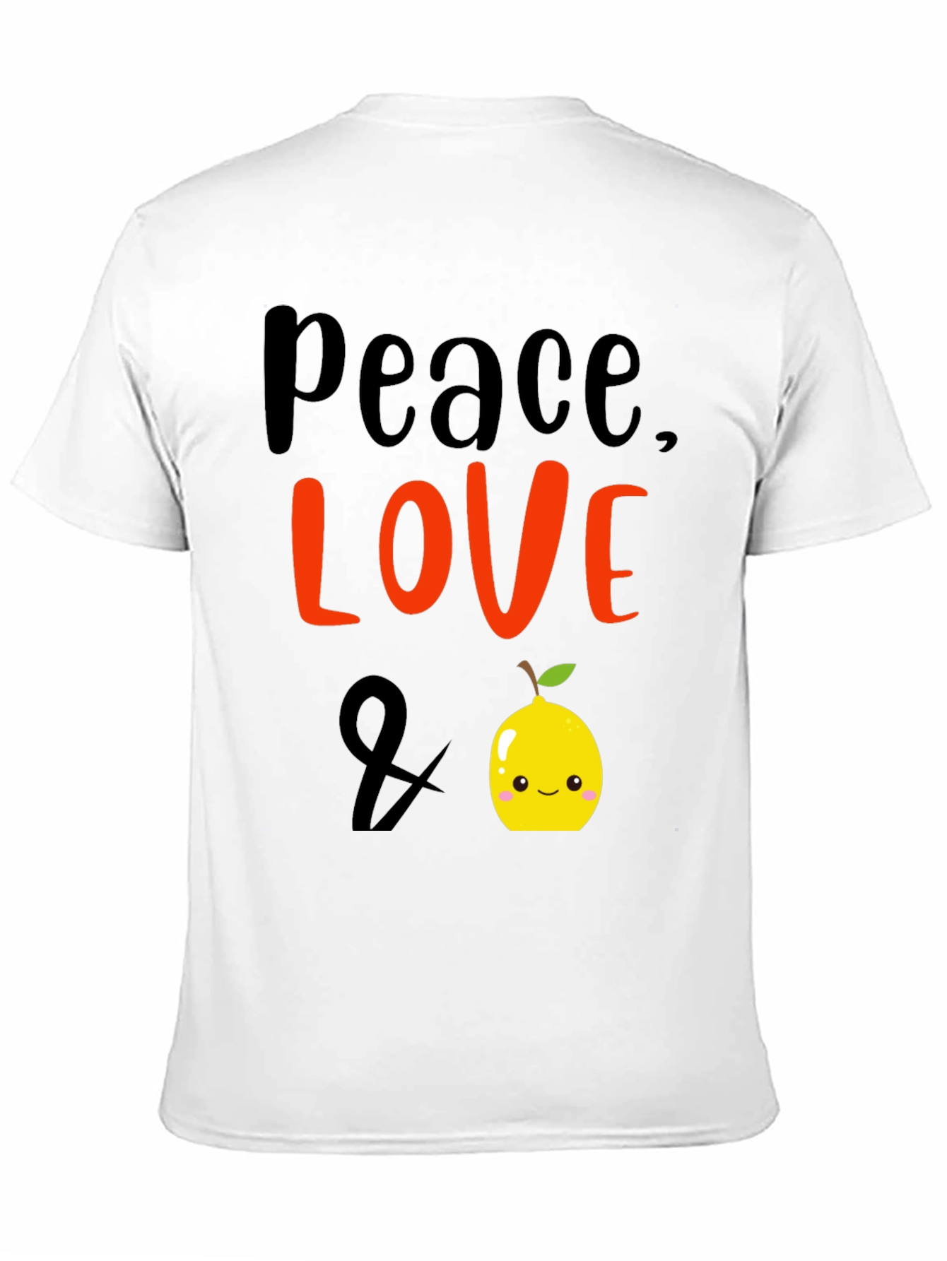 Peace Love & Lemon Graphic Tee - Black