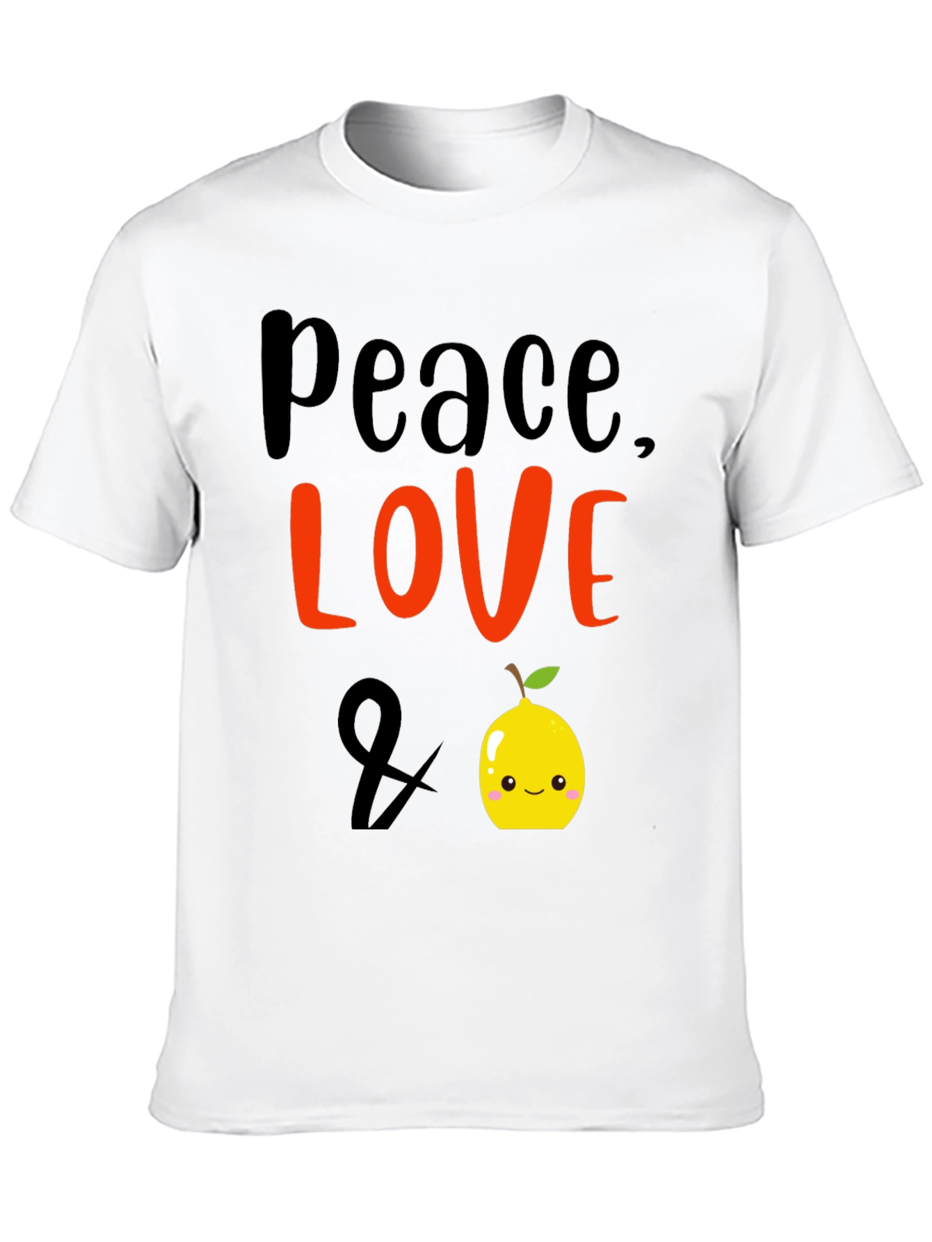 Peace Love & Lemon Graphic Tee - Black