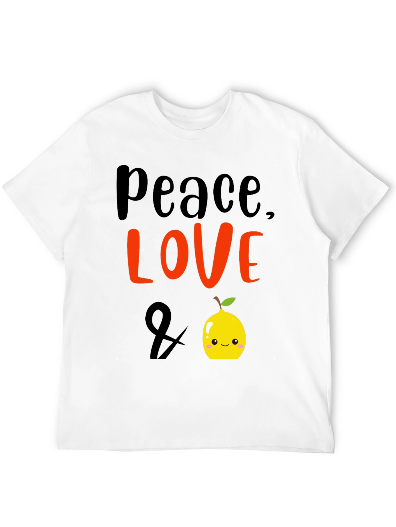 Peace Love & Lemon Graphic Tee - Black