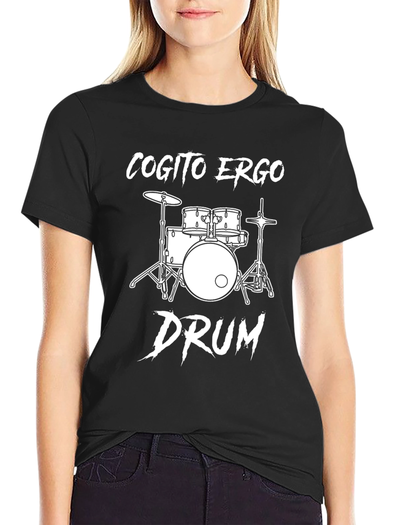 Cogito Ergo Drum T-Shirt - Music Lover Gift