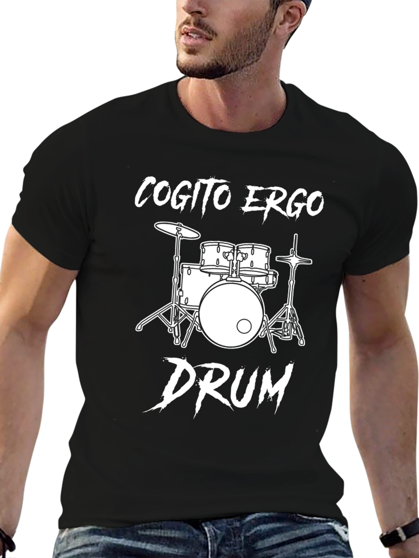 Cogito Ergo Drum T-Shirt - Music Lover Gift