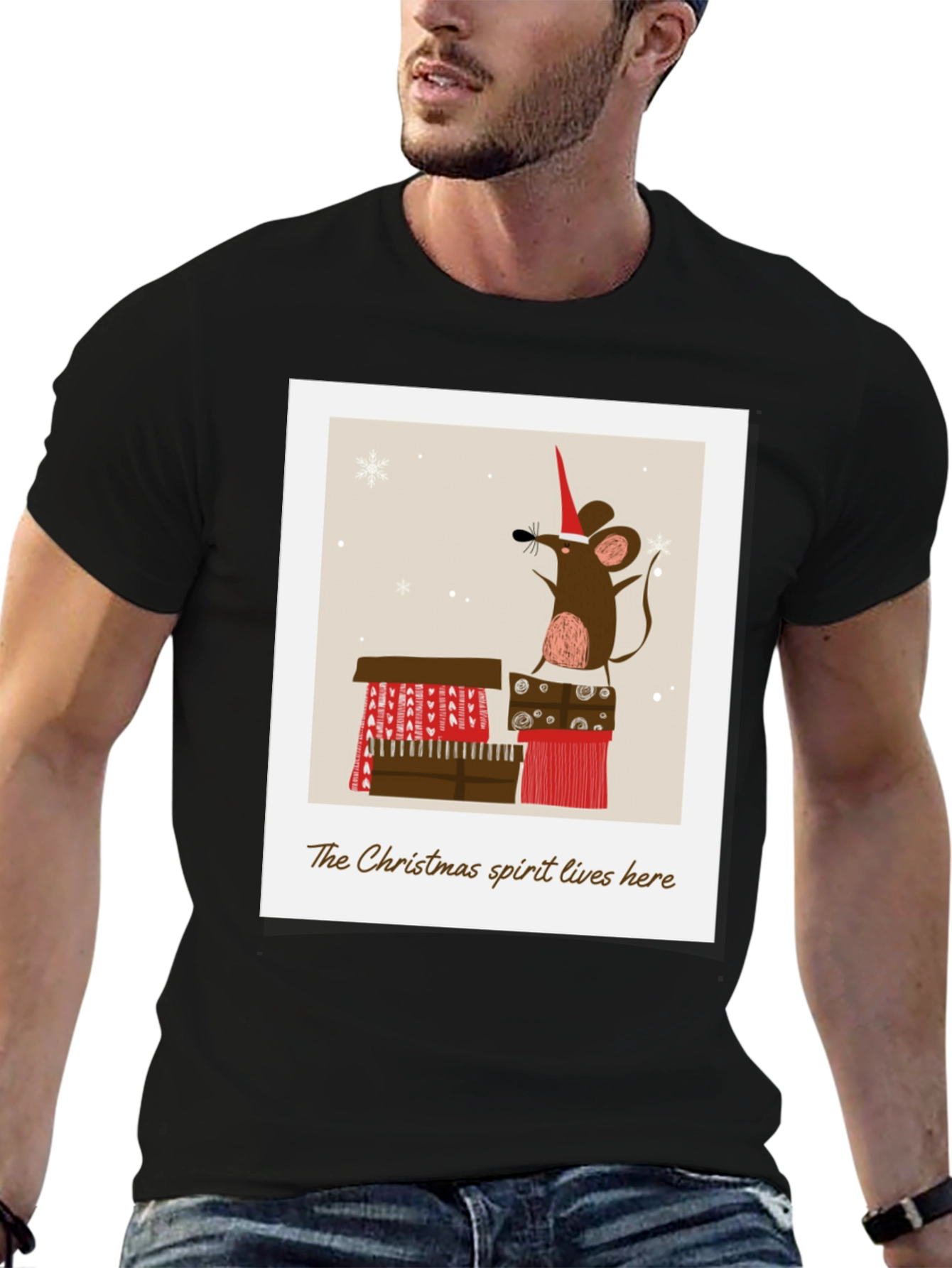 Festive Mouse Christmas Spirit T-Shirt